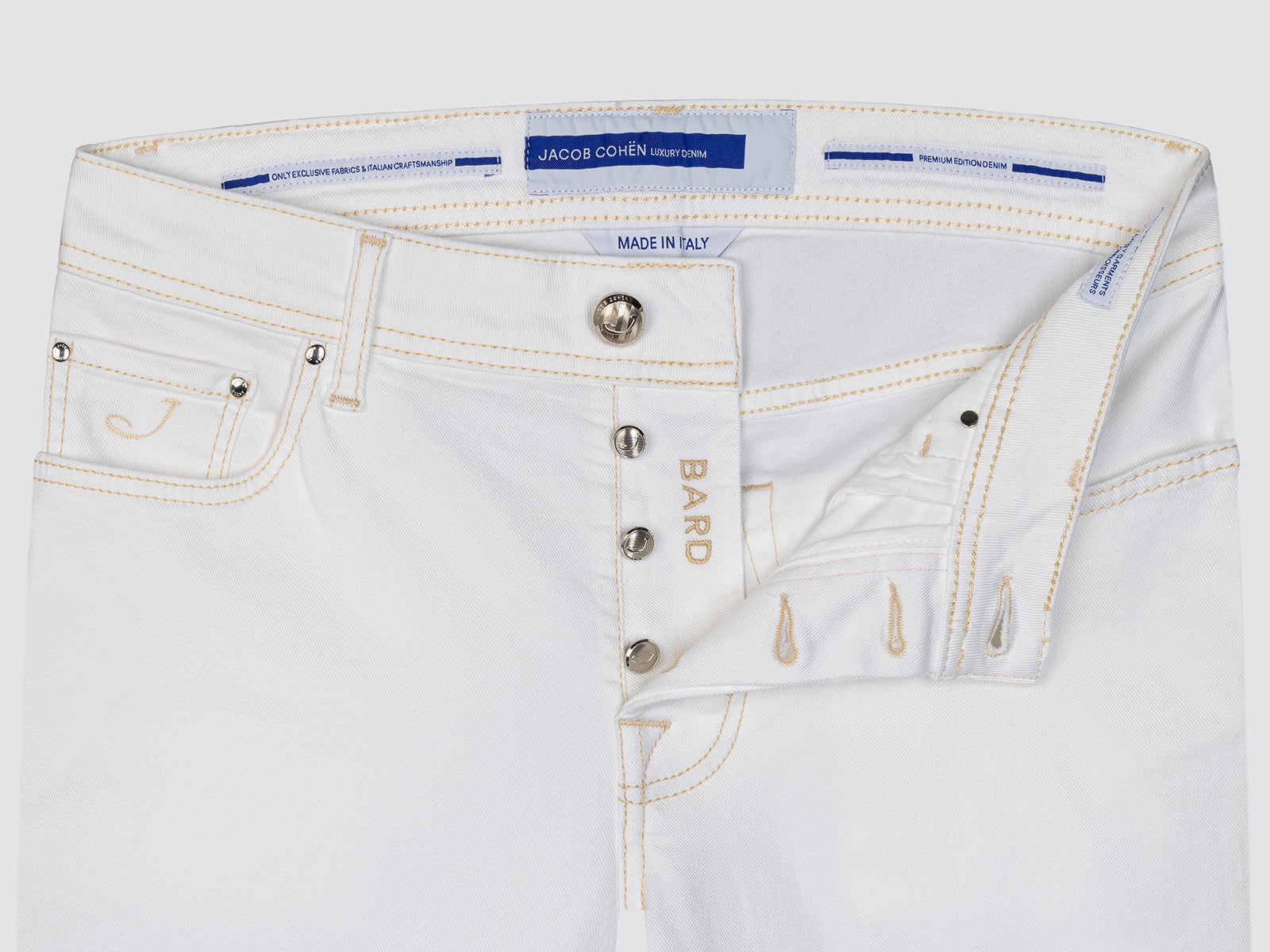 Vaqueros Bard de Denim Elástico Blanco