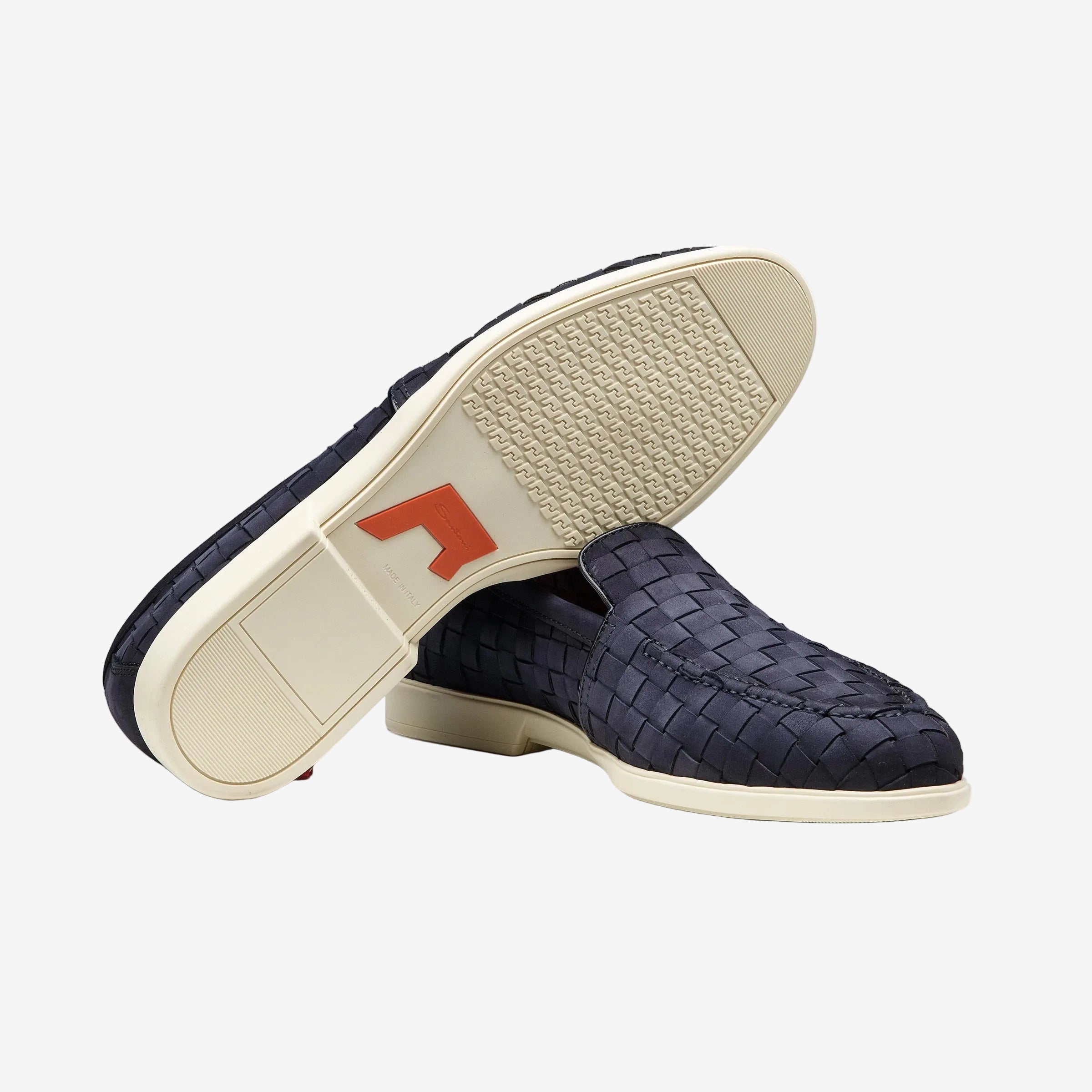 Blauer Gewebter Wildleder Malibu Loafer