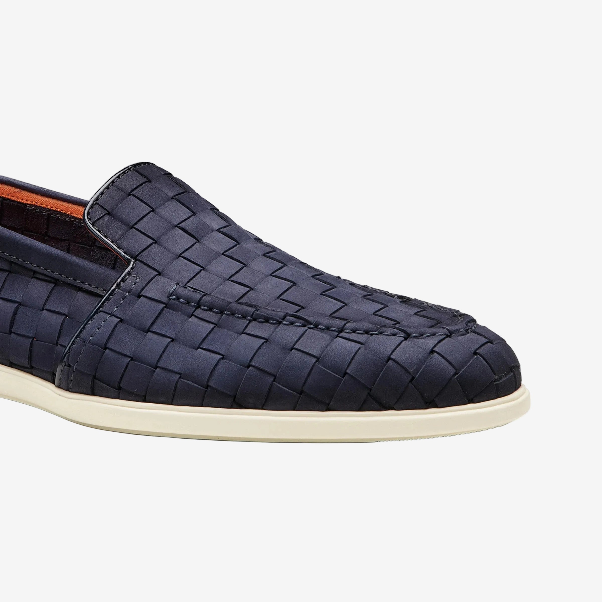 Blauer Gewebter Wildleder Malibu Loafer
