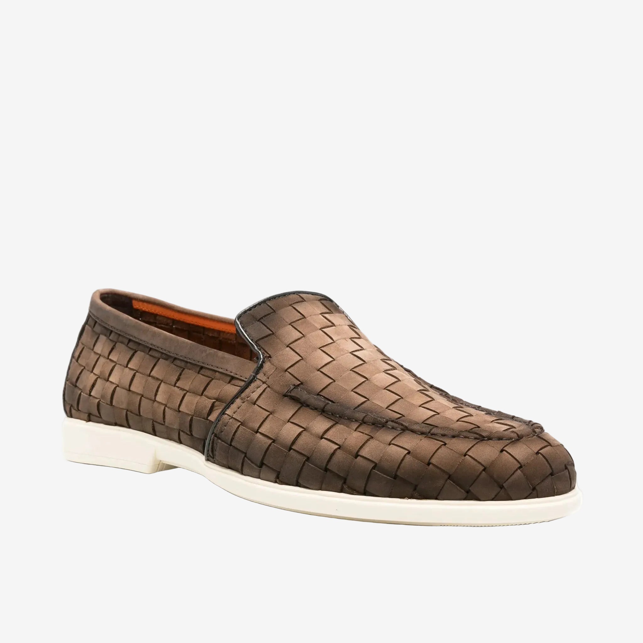 Brown Woven Suede Malibu Loafer