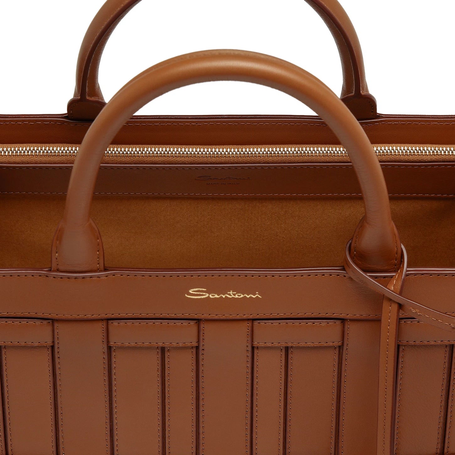 Women Brown Woven Leather Handbag