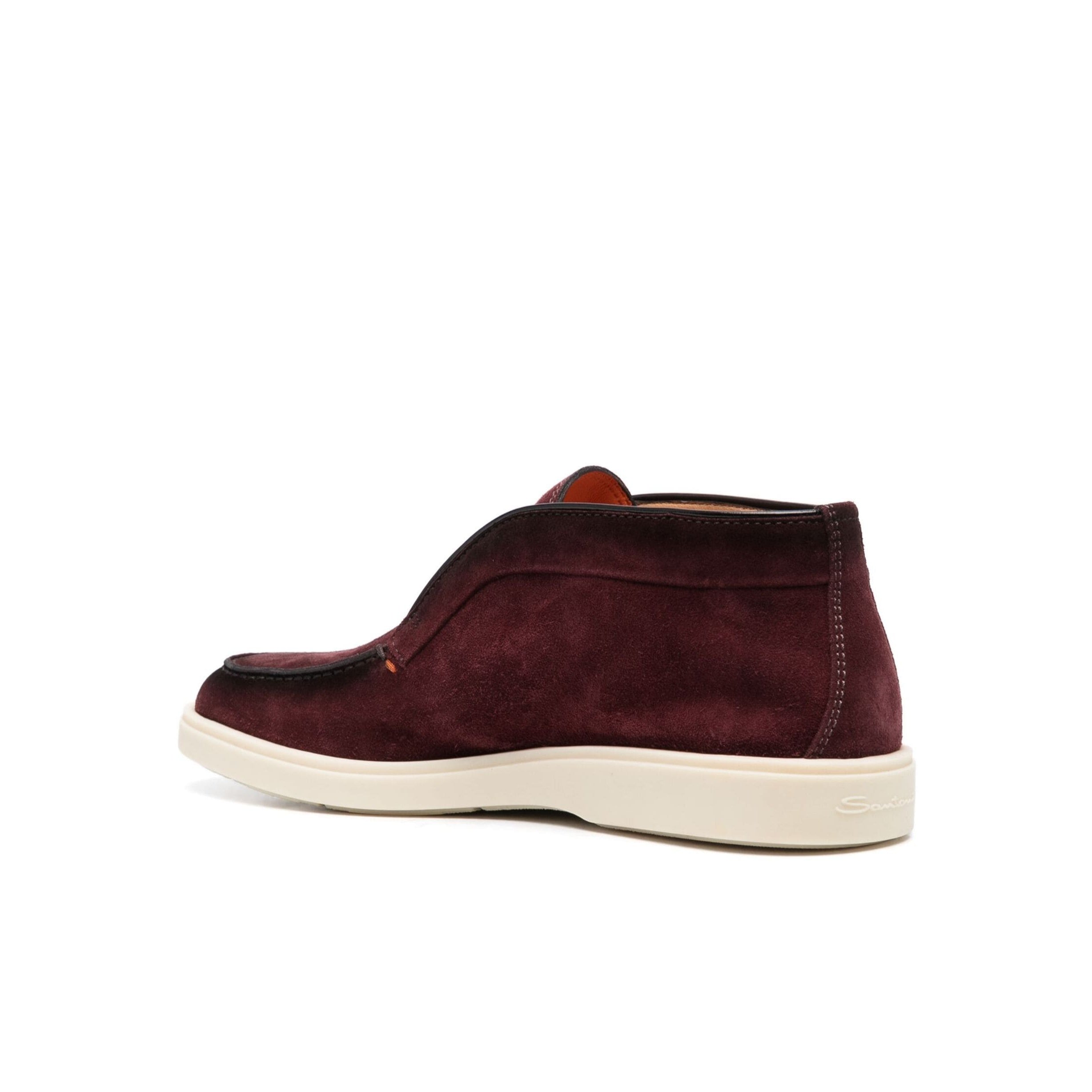 Santoni Burgundy Suede Desert Boots