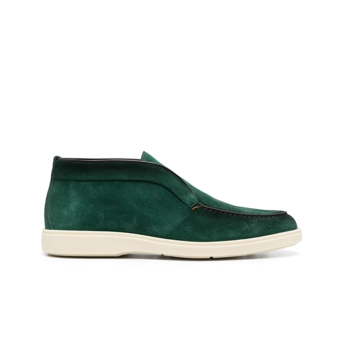 santoni-green-suede-loafers
