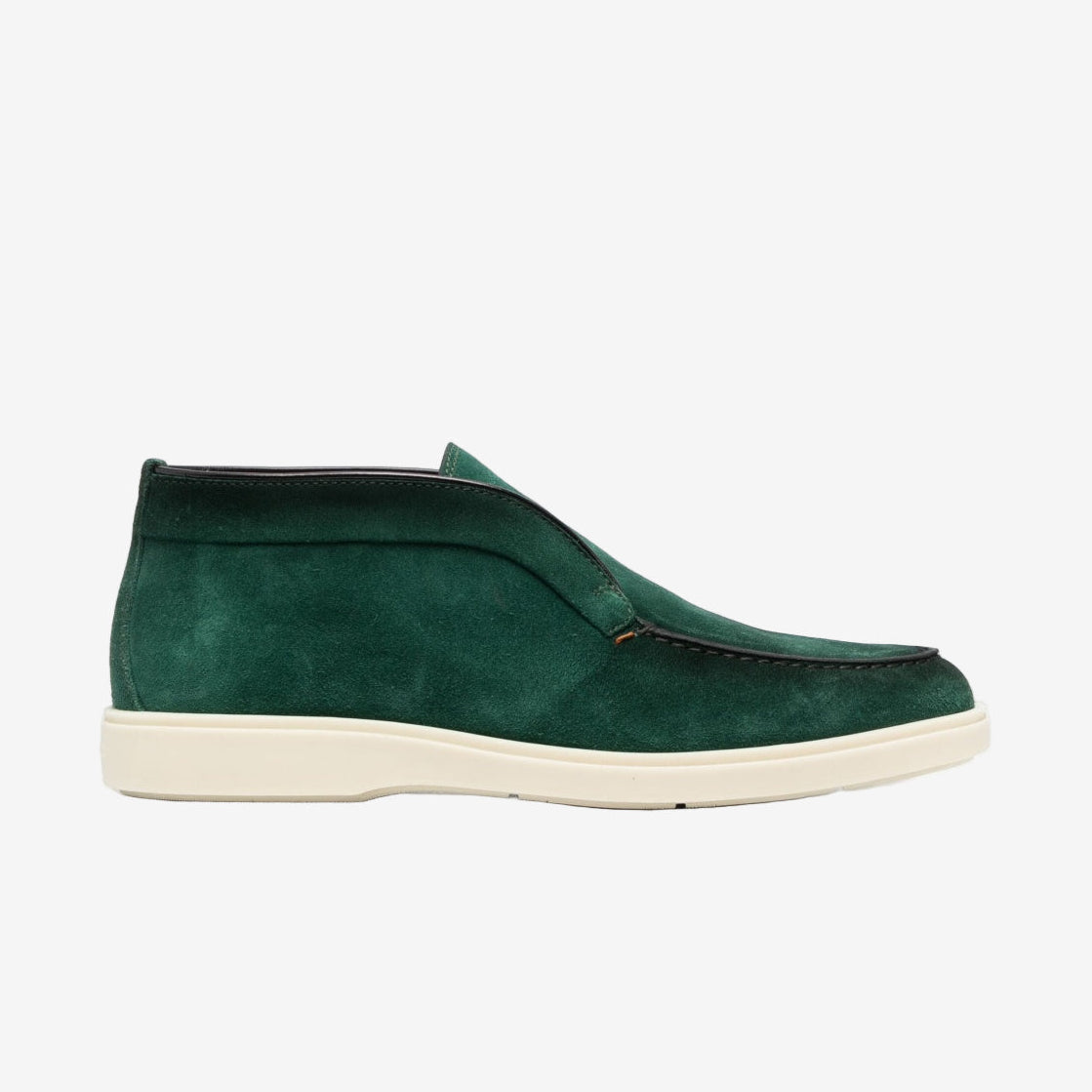 santoni-green-suede-loafers