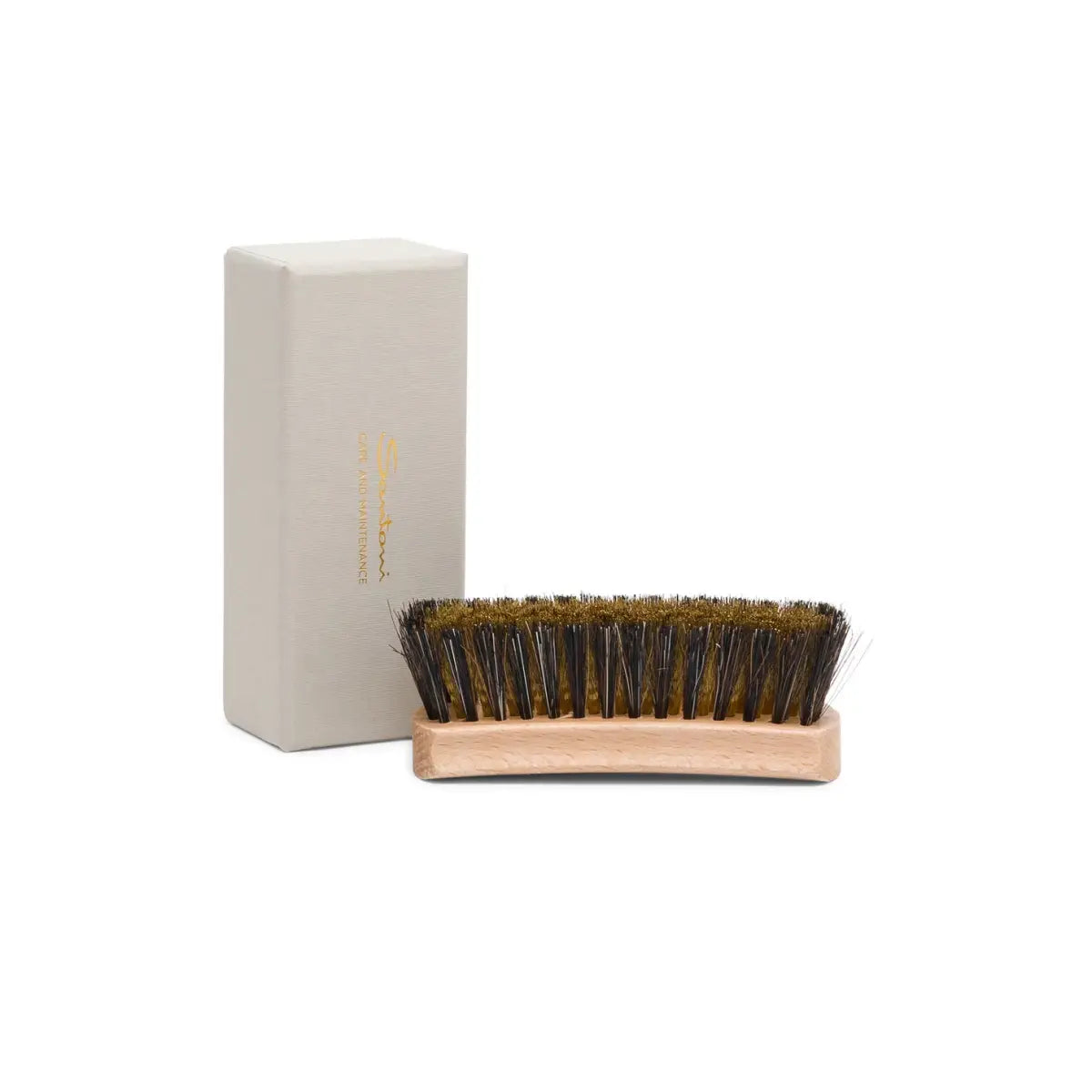 Medium Wooden brush Mixed Brass Horsehair Bristles