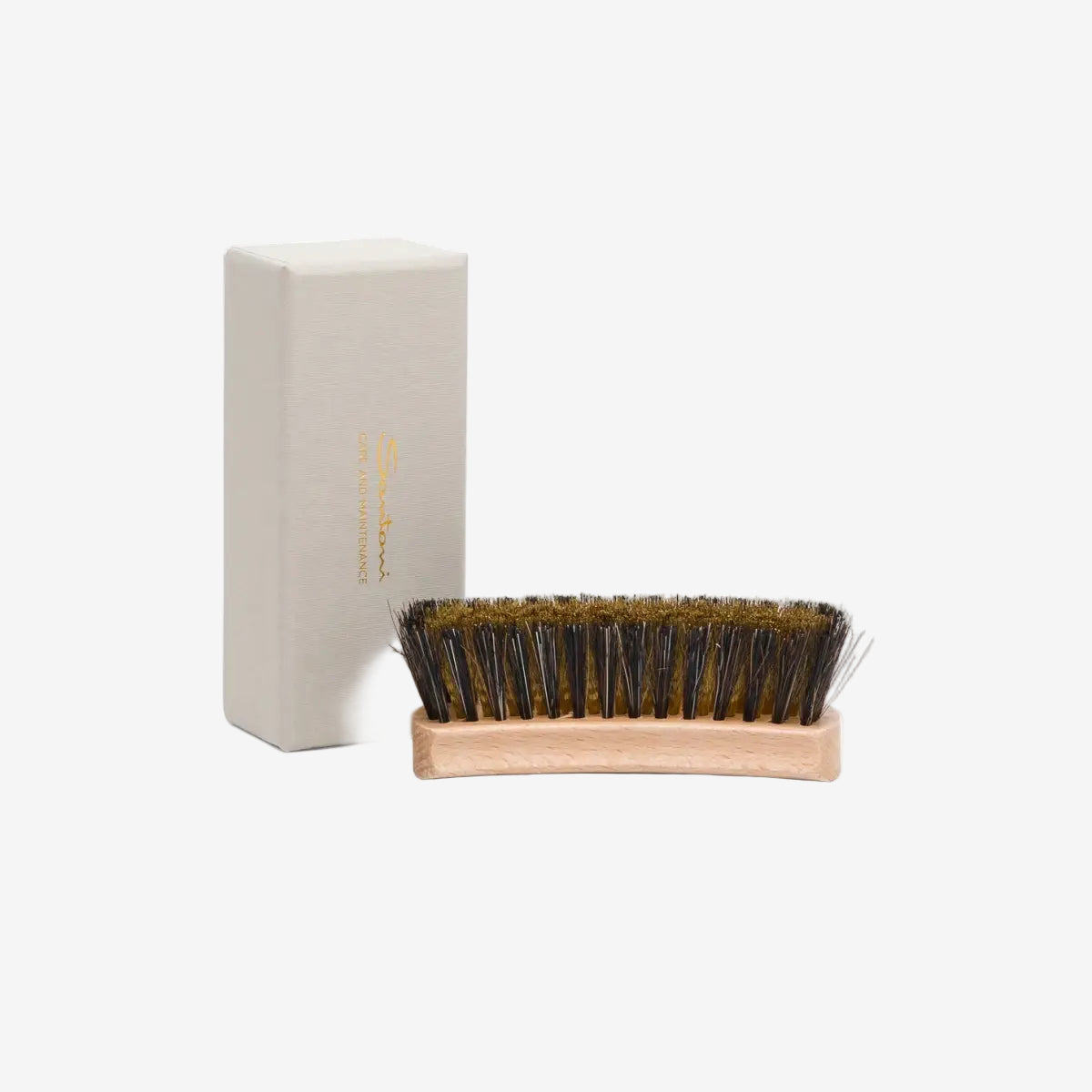 Medium Wooden brush Mixed Brass Horsehair Bristles
