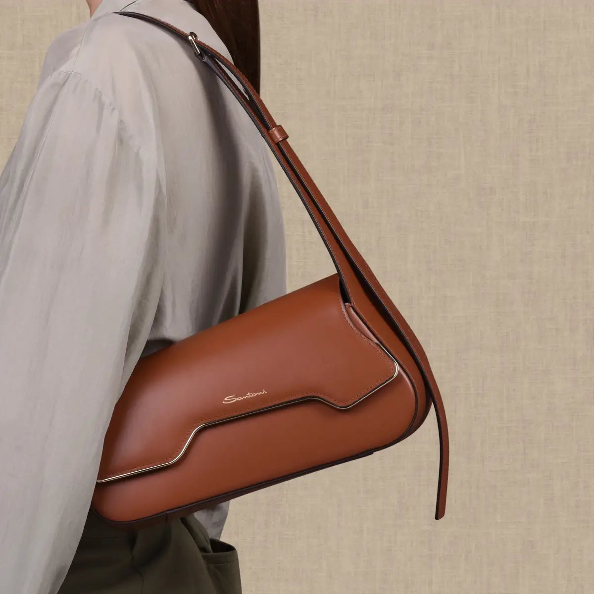 Camel Leder The Pluto Bag