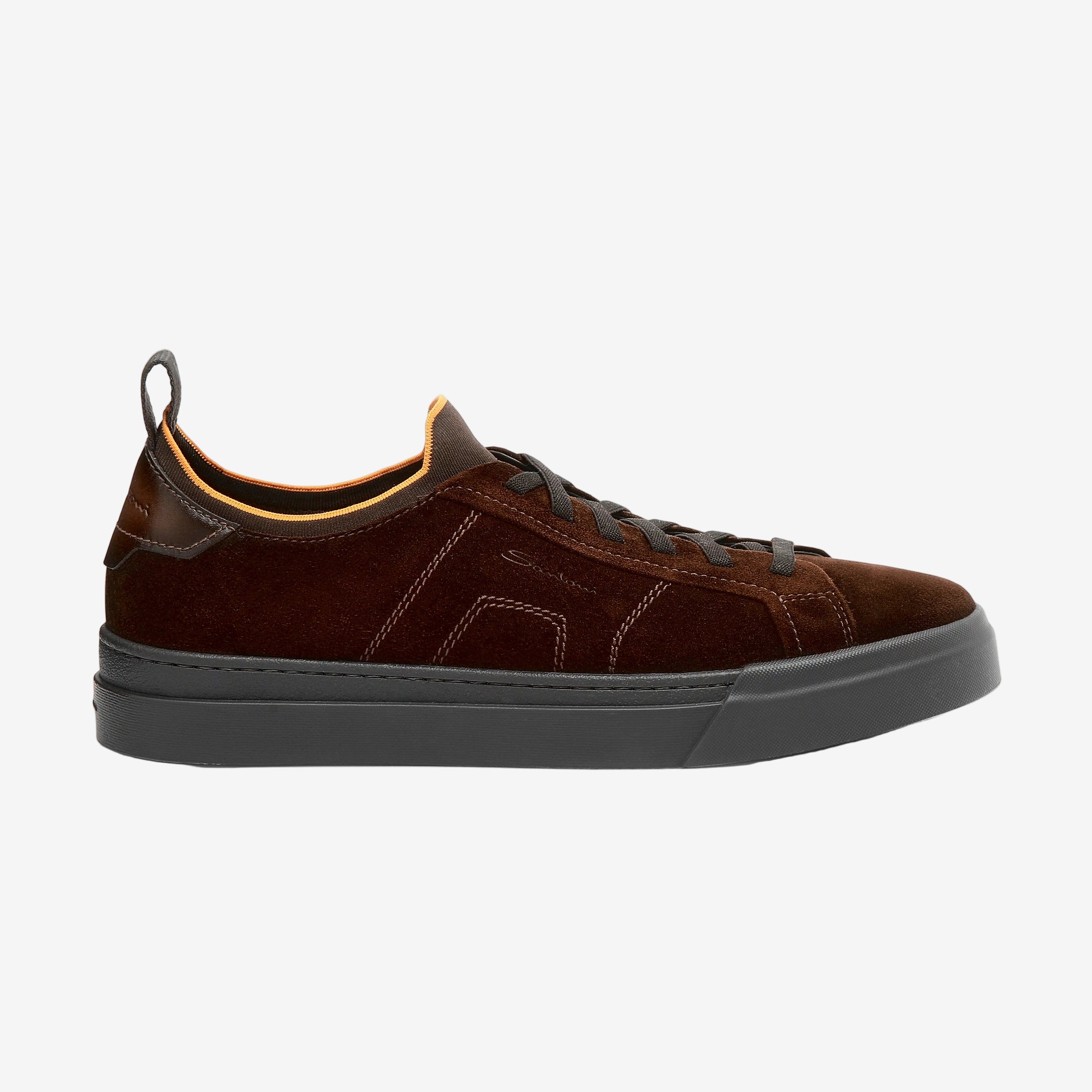 Dunkelbraun Slip-On-Sneaker Wildleder