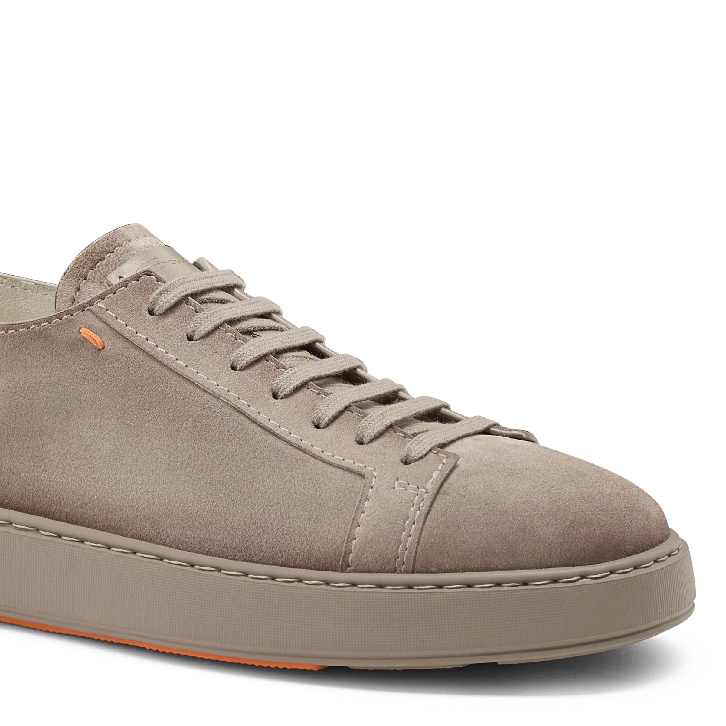 beige suede lace-up sneaker