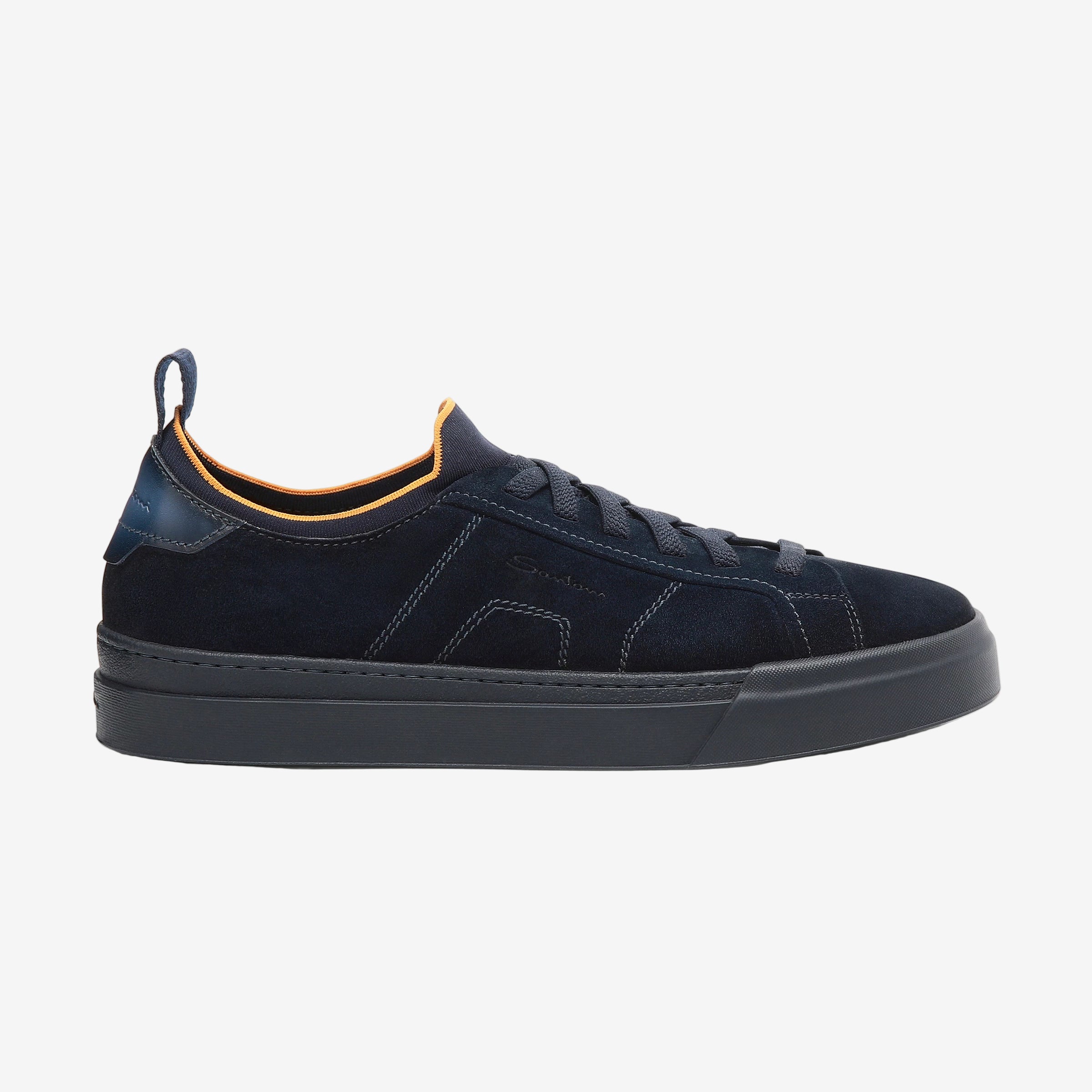 Dunkelblau Slip-On-Sneaker Wildleder