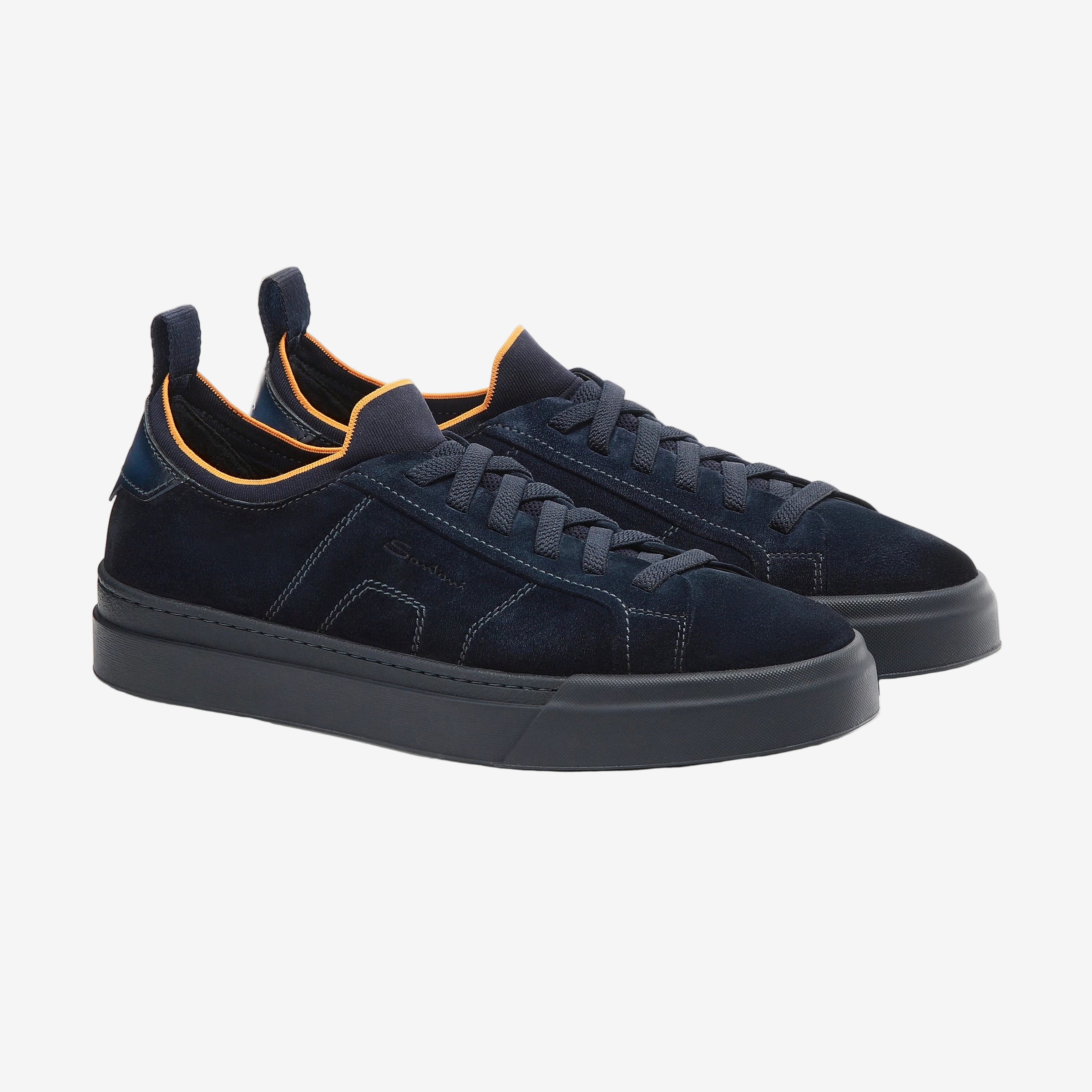 Dunkelblau Slip-On-Sneaker Wildleder