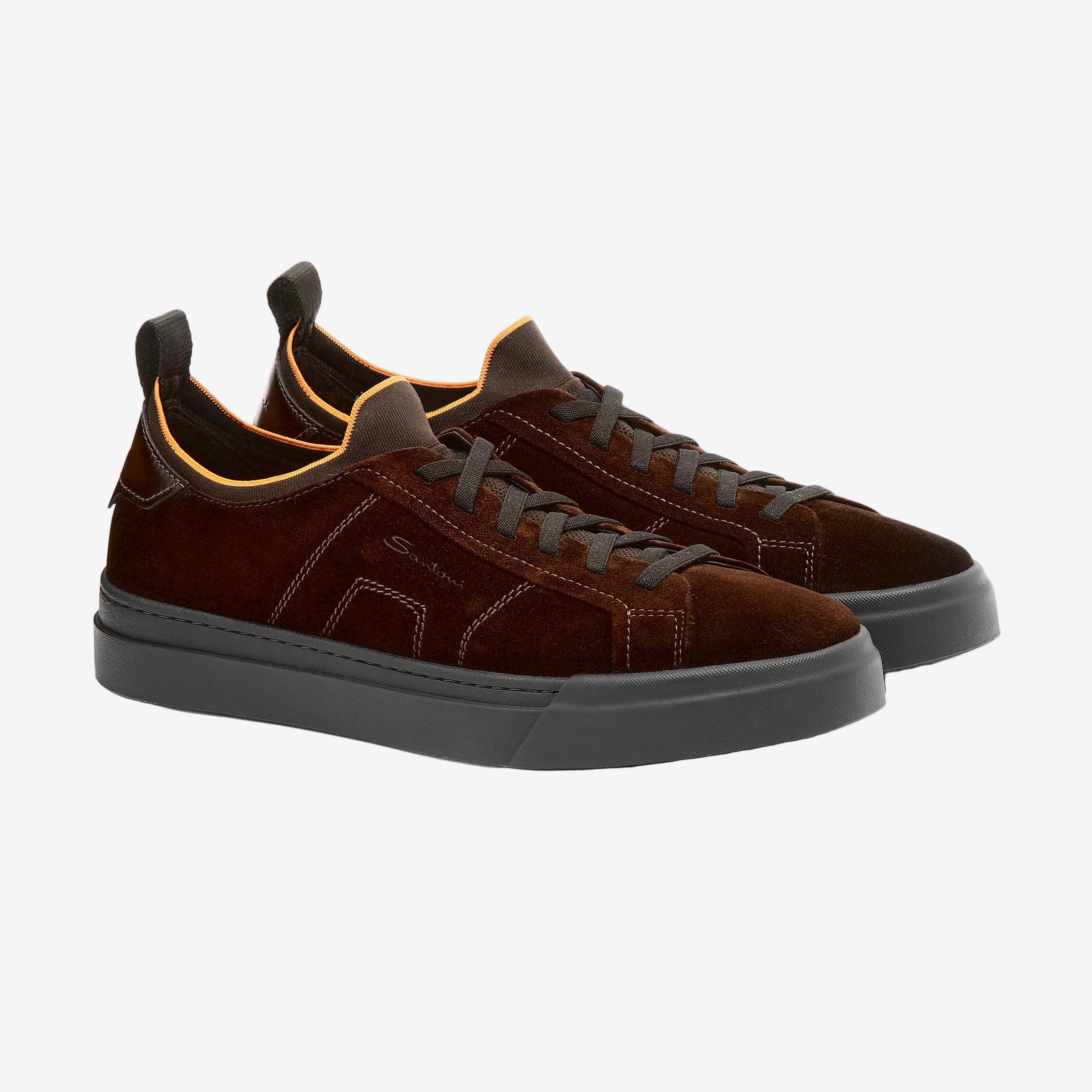 Dunkelbraun Slip-On-Sneaker Wildleder