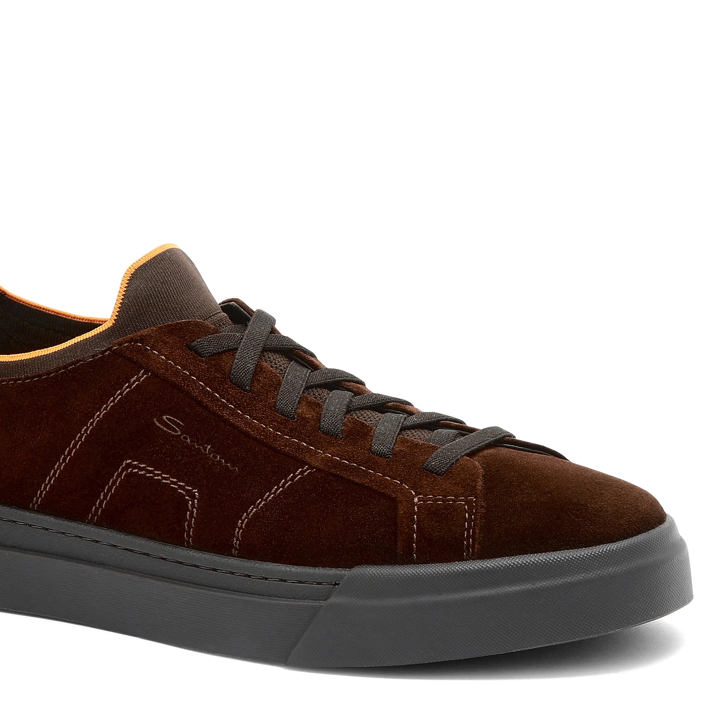 Dunkelbraun Slip-On-Sneaker Wildleder