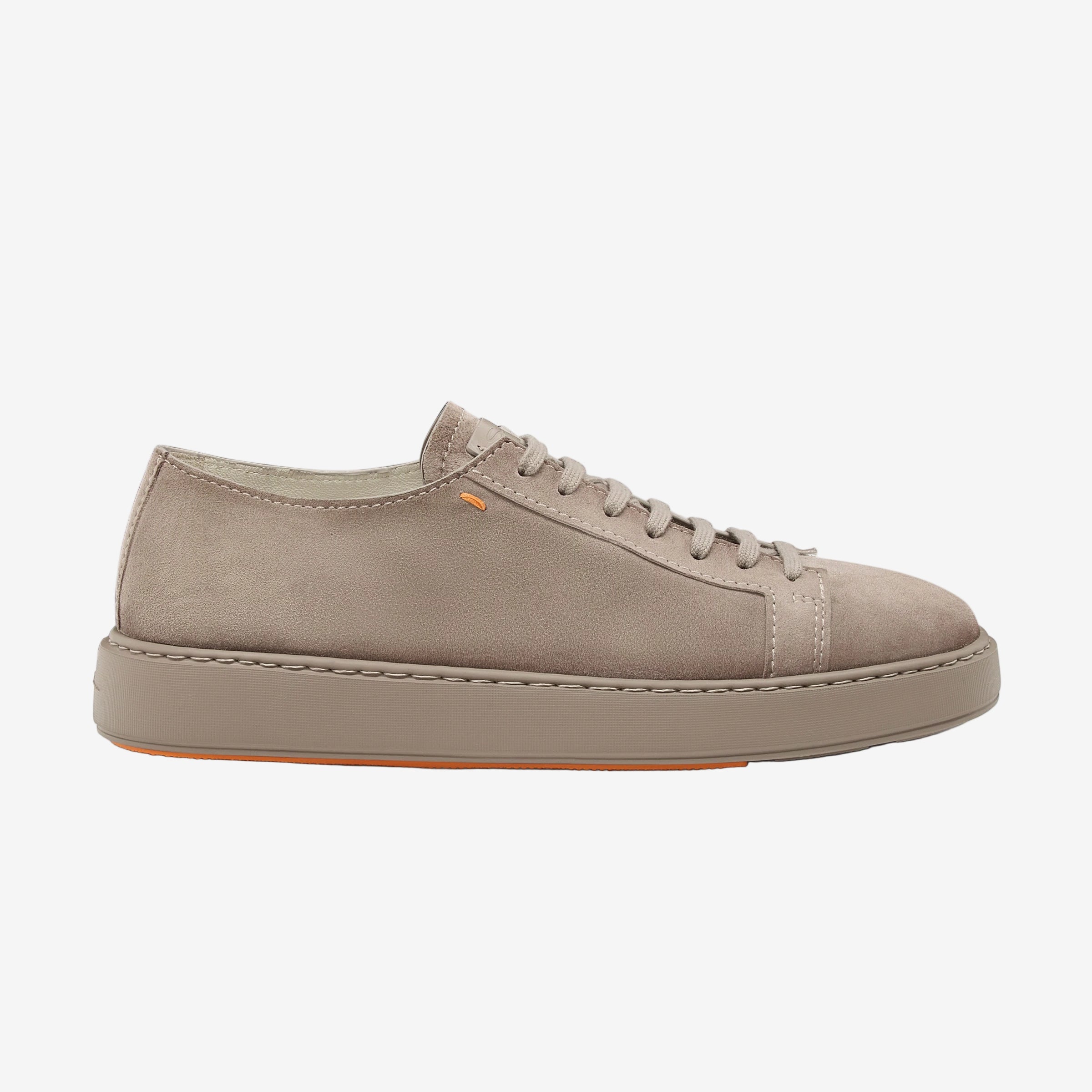 beige suede lace-up sneaker