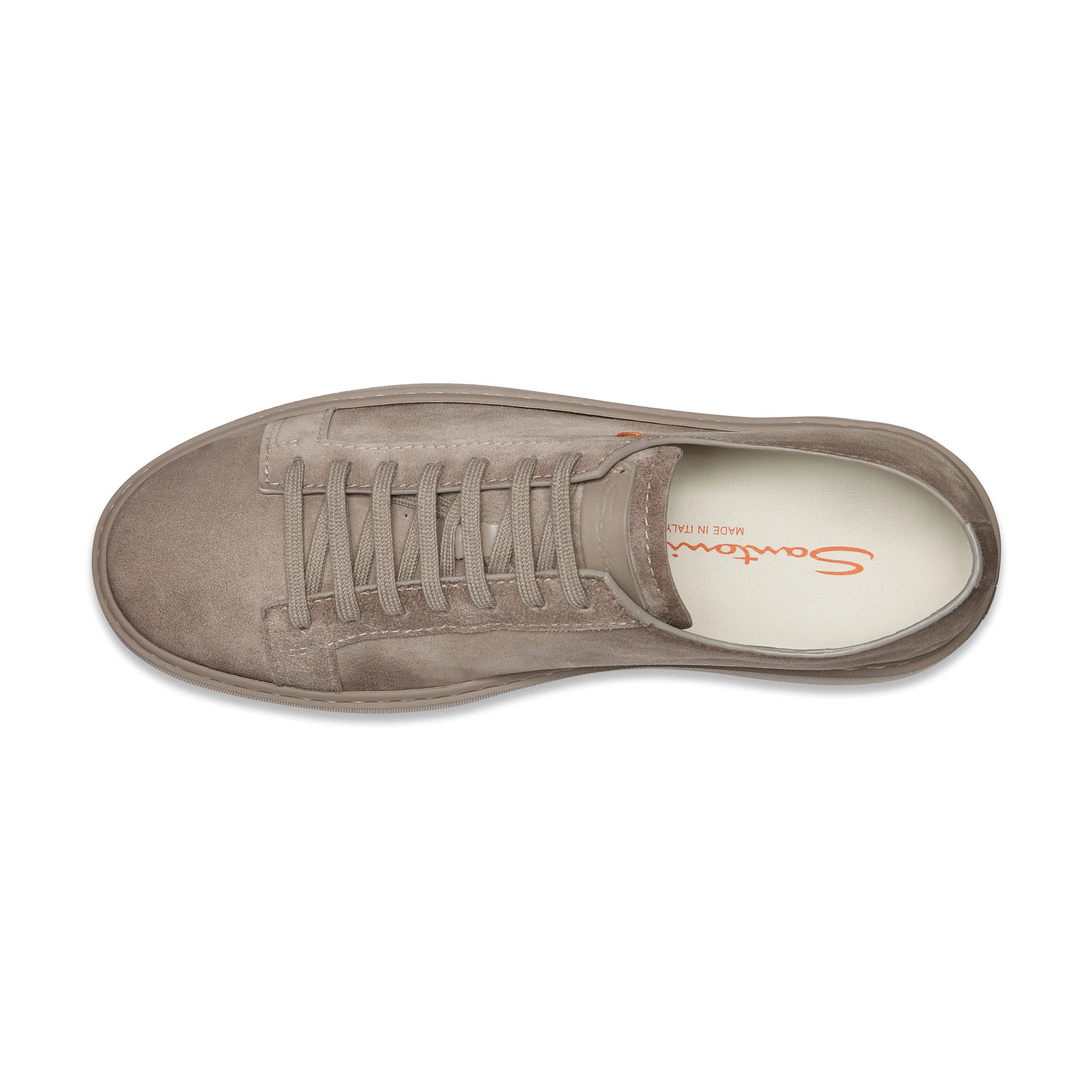 beige suede lace-up sneaker
