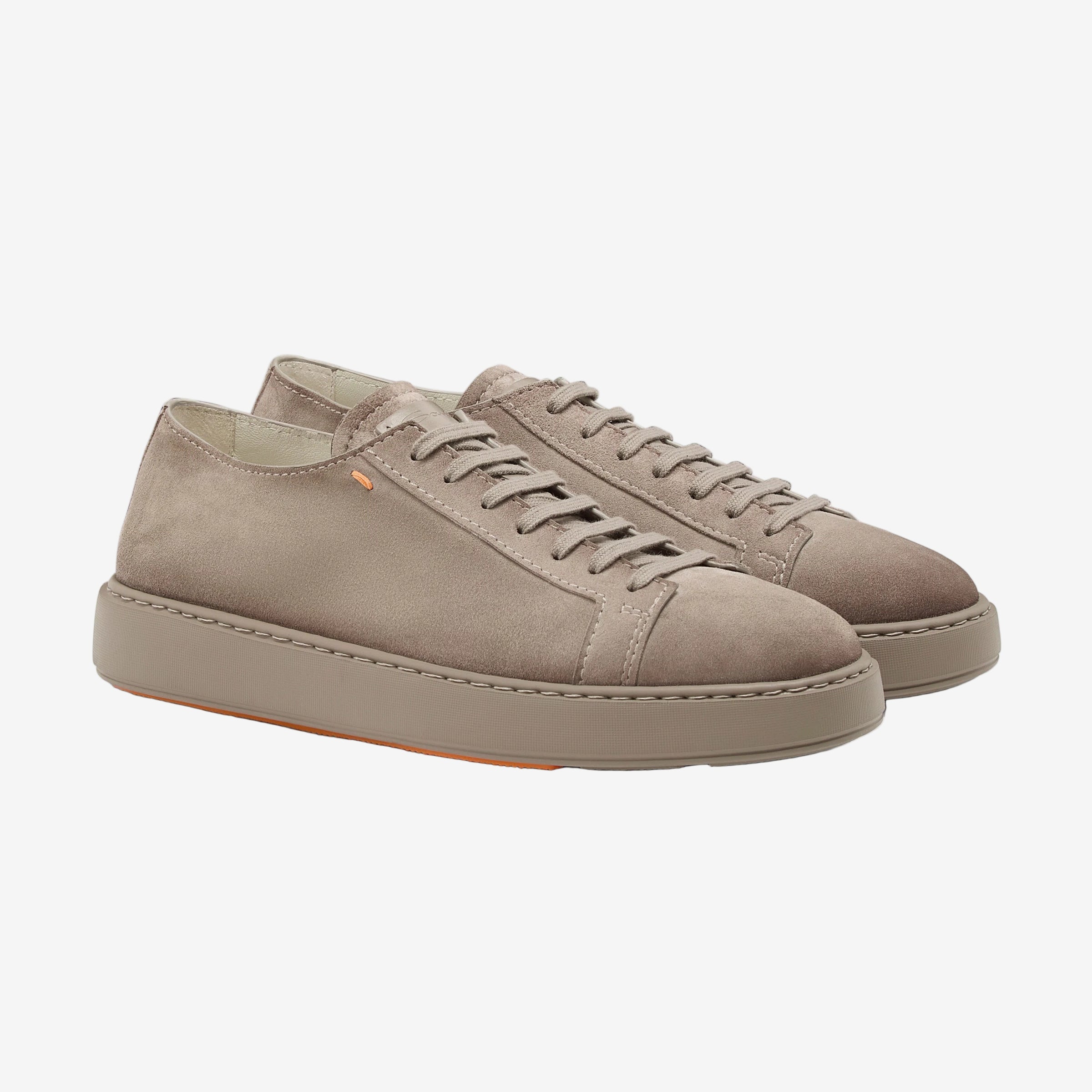 beige suede lace-up sneaker