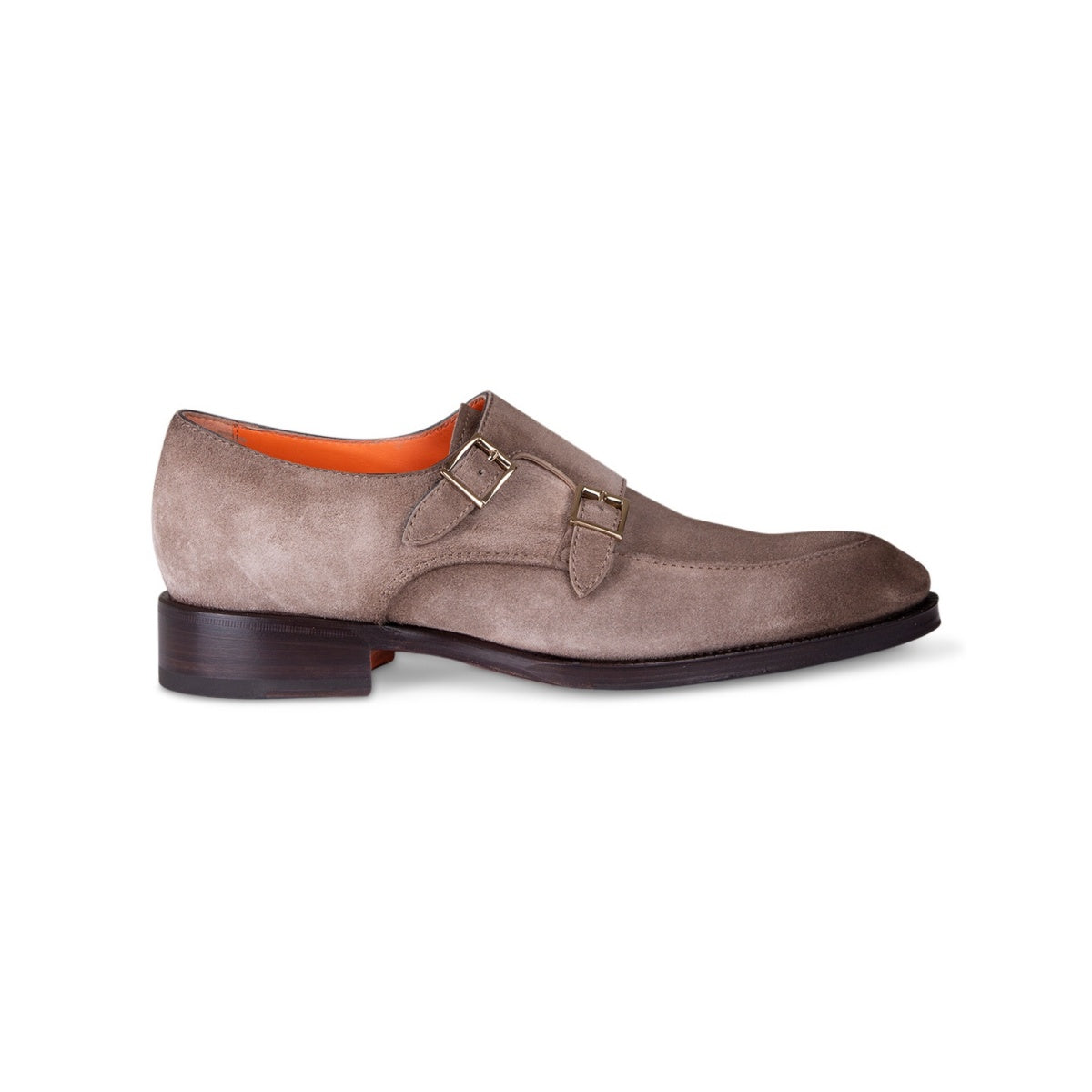 santoni-suede-beige-double-buckle-shoes