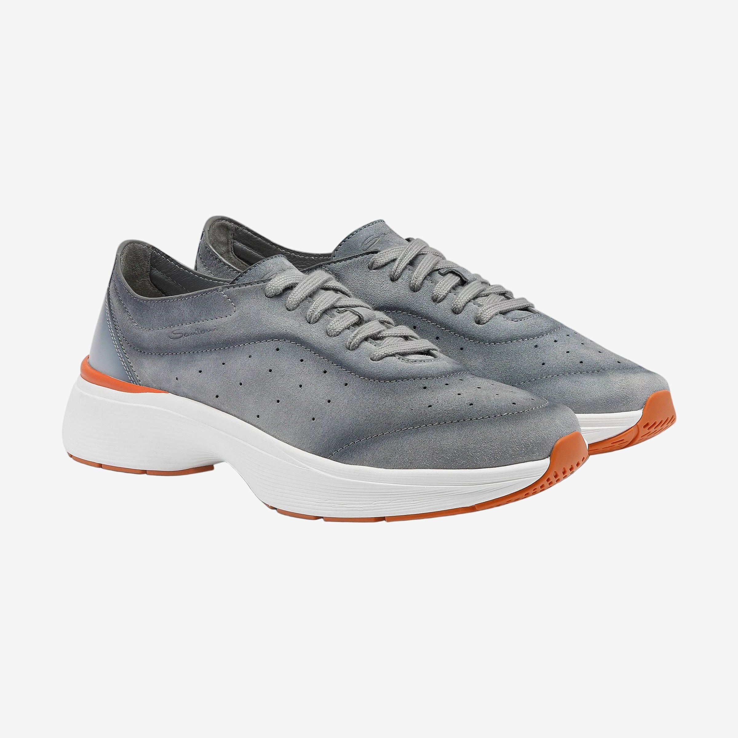 Hellgrauer Bounce-Sneaker Wildleder