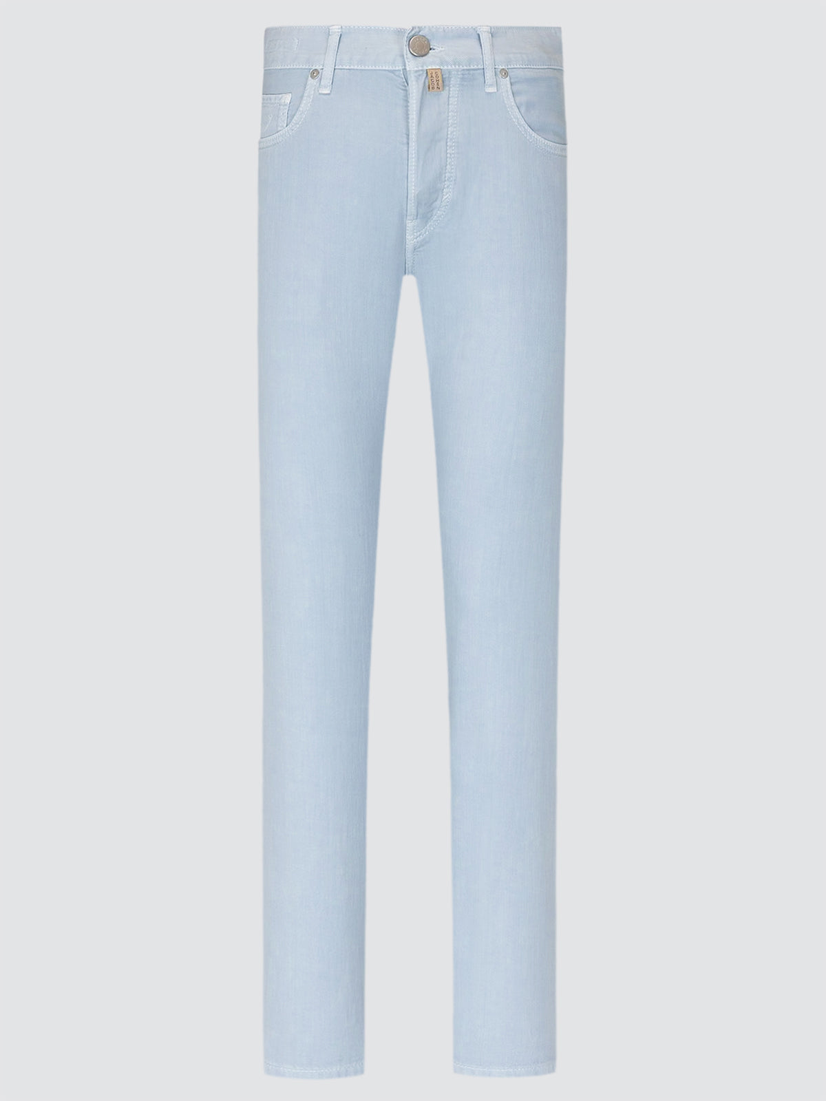 Light blue cotton summer 5 pockets pants Jacob Cohen on a white background