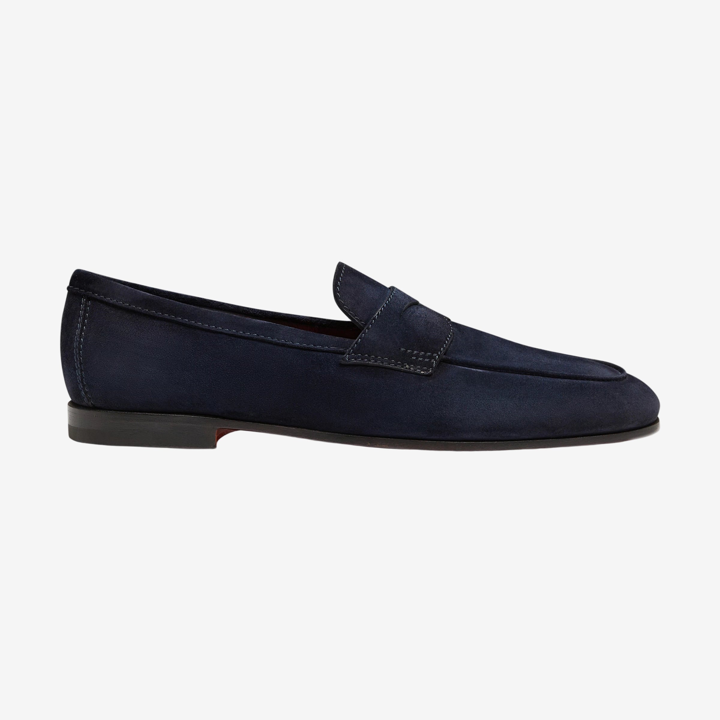 Dunkelblauer Carlo-Loafer Wildleder