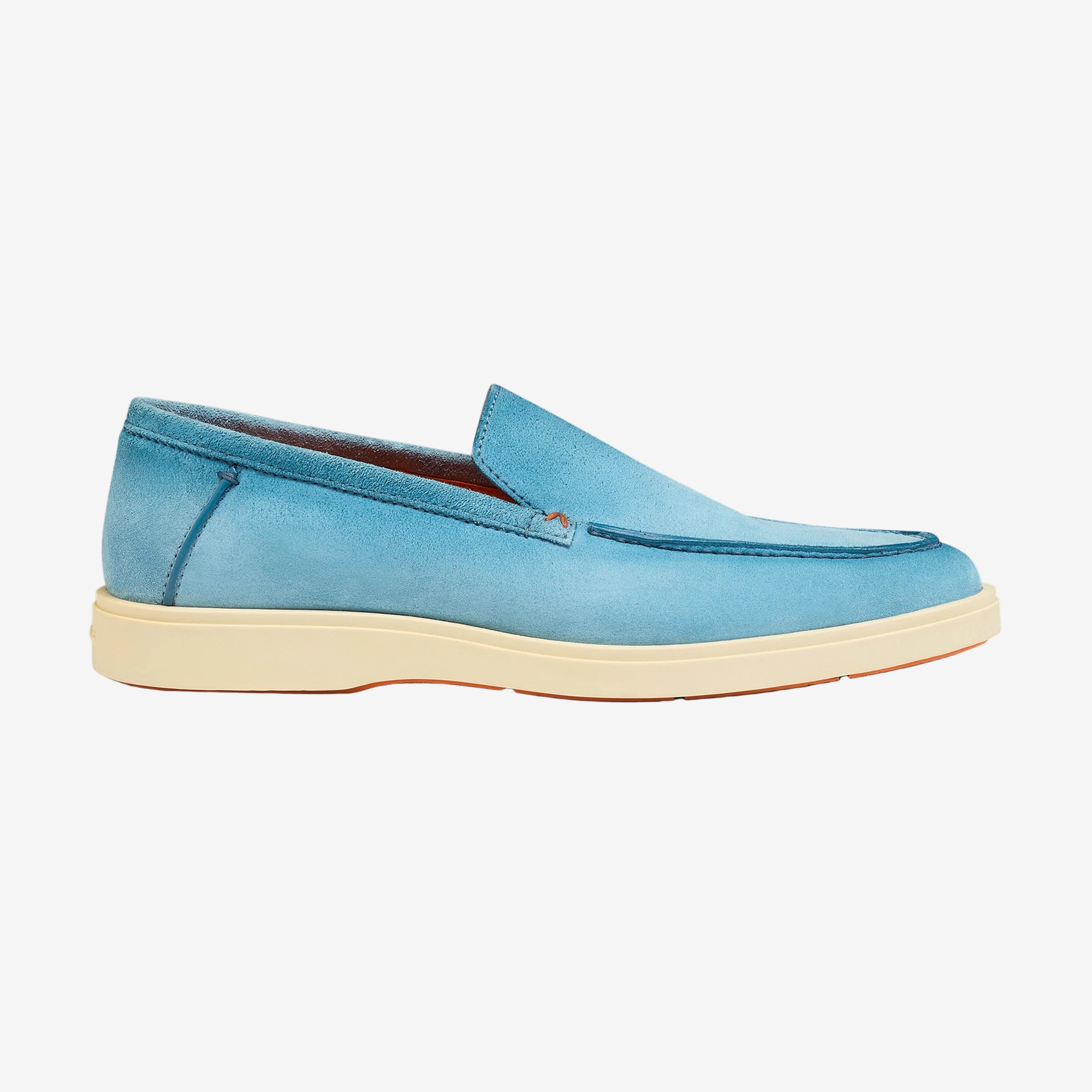 Hellblaue Wildleder-Loafer