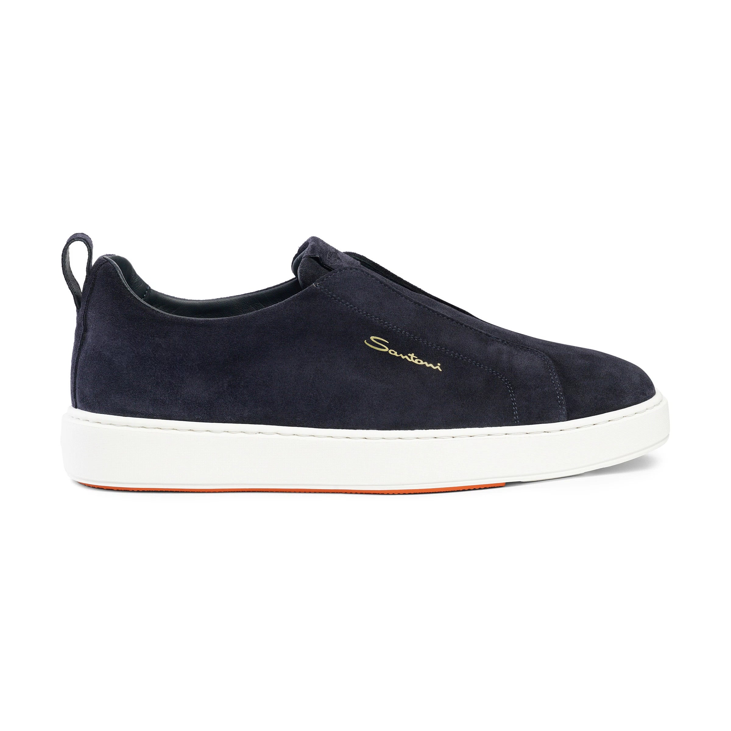 Blue Suede Slip-On Sneakers