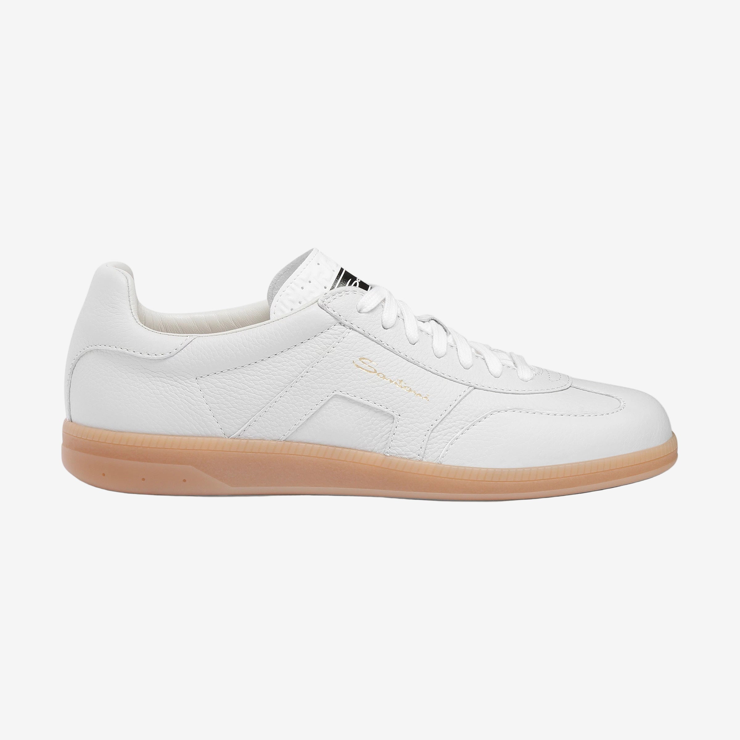 Weiße DBS-Sneakers Getrommeltem Leder