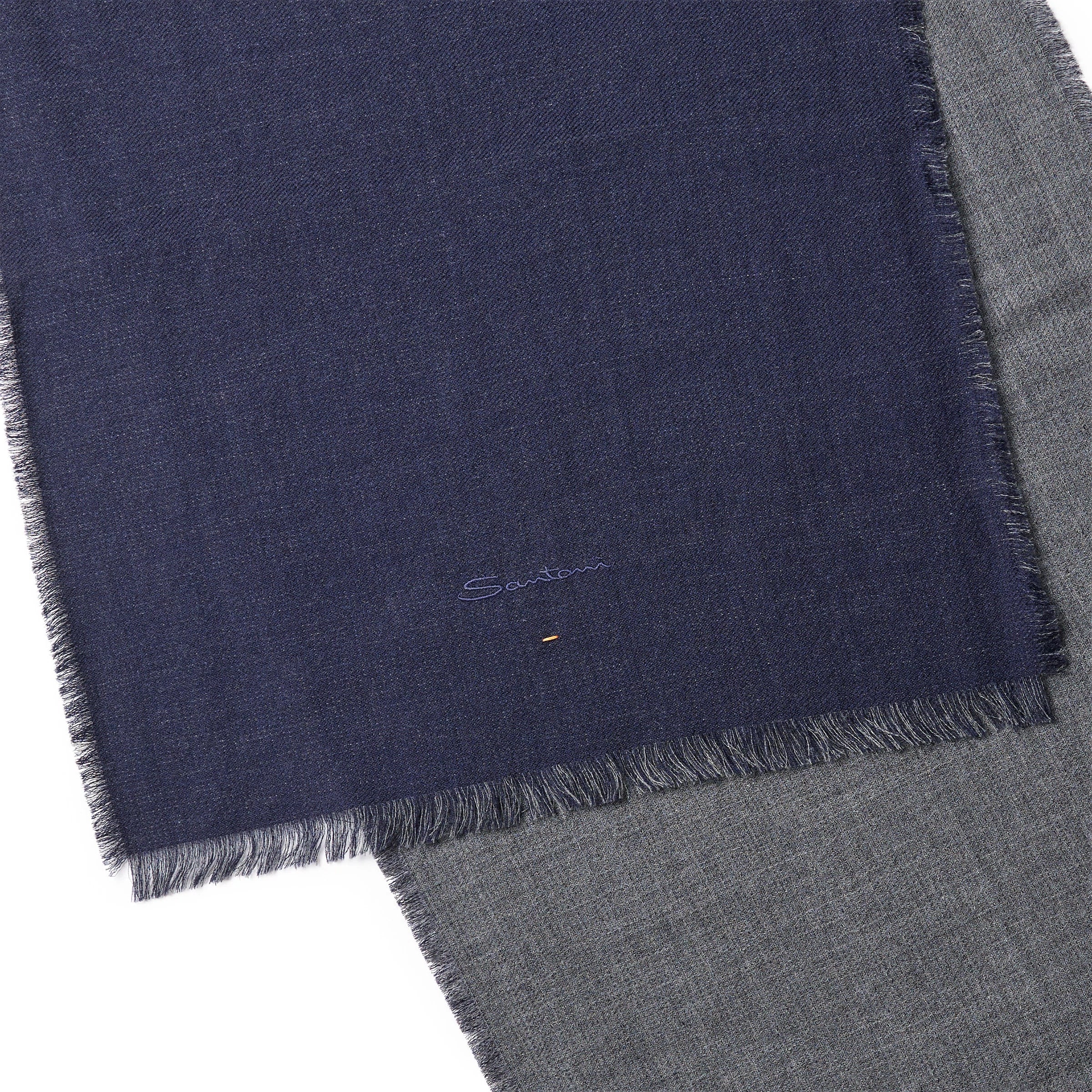 Zweifarbiger blau-grauer Kaschmirschal