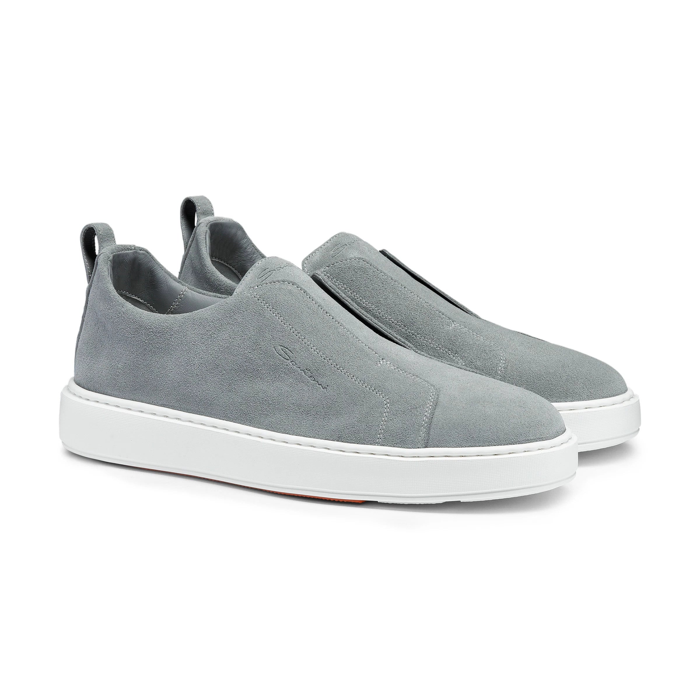 Sneakers Slip-on de ante azul claro