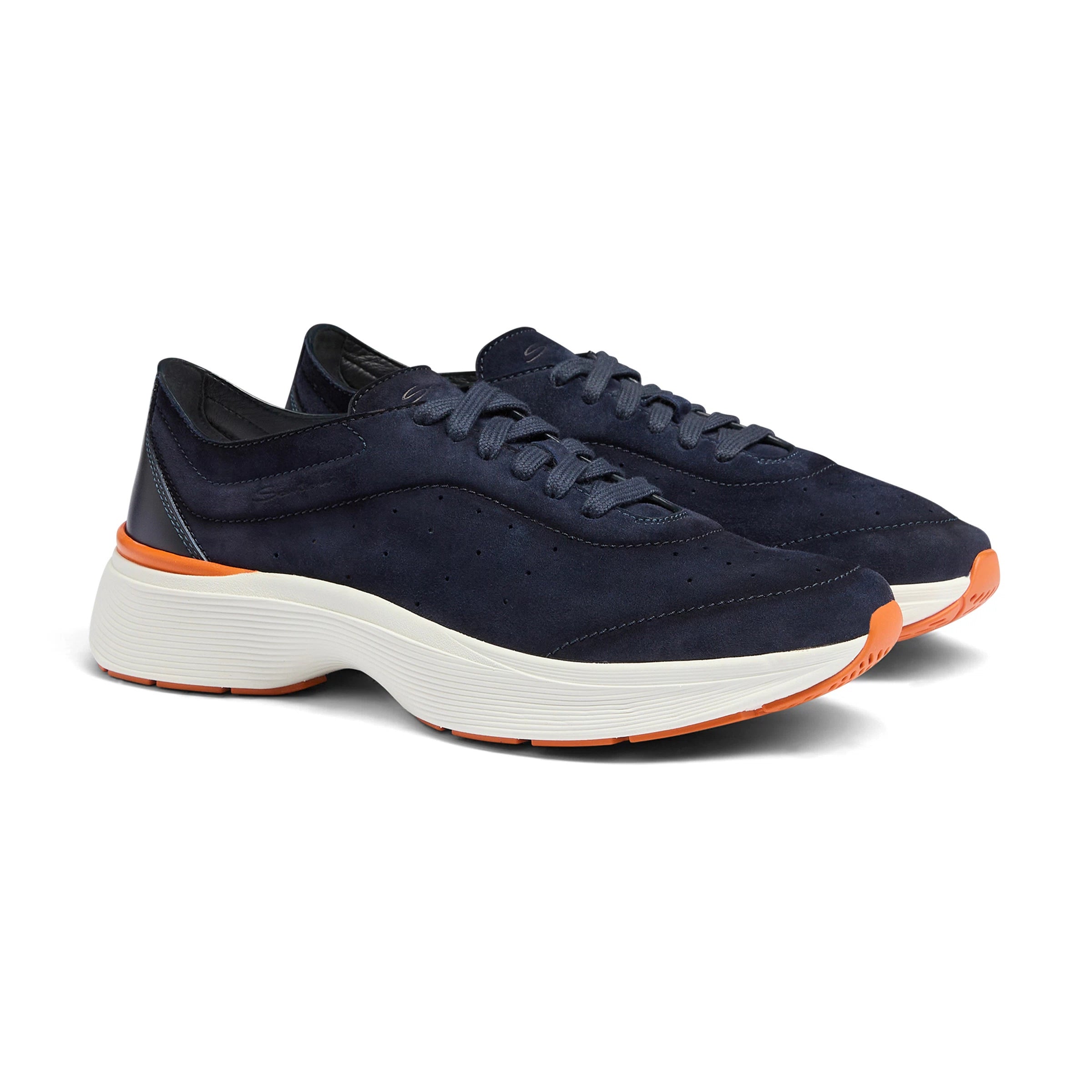 Blue suede and leather Bounce sneaker