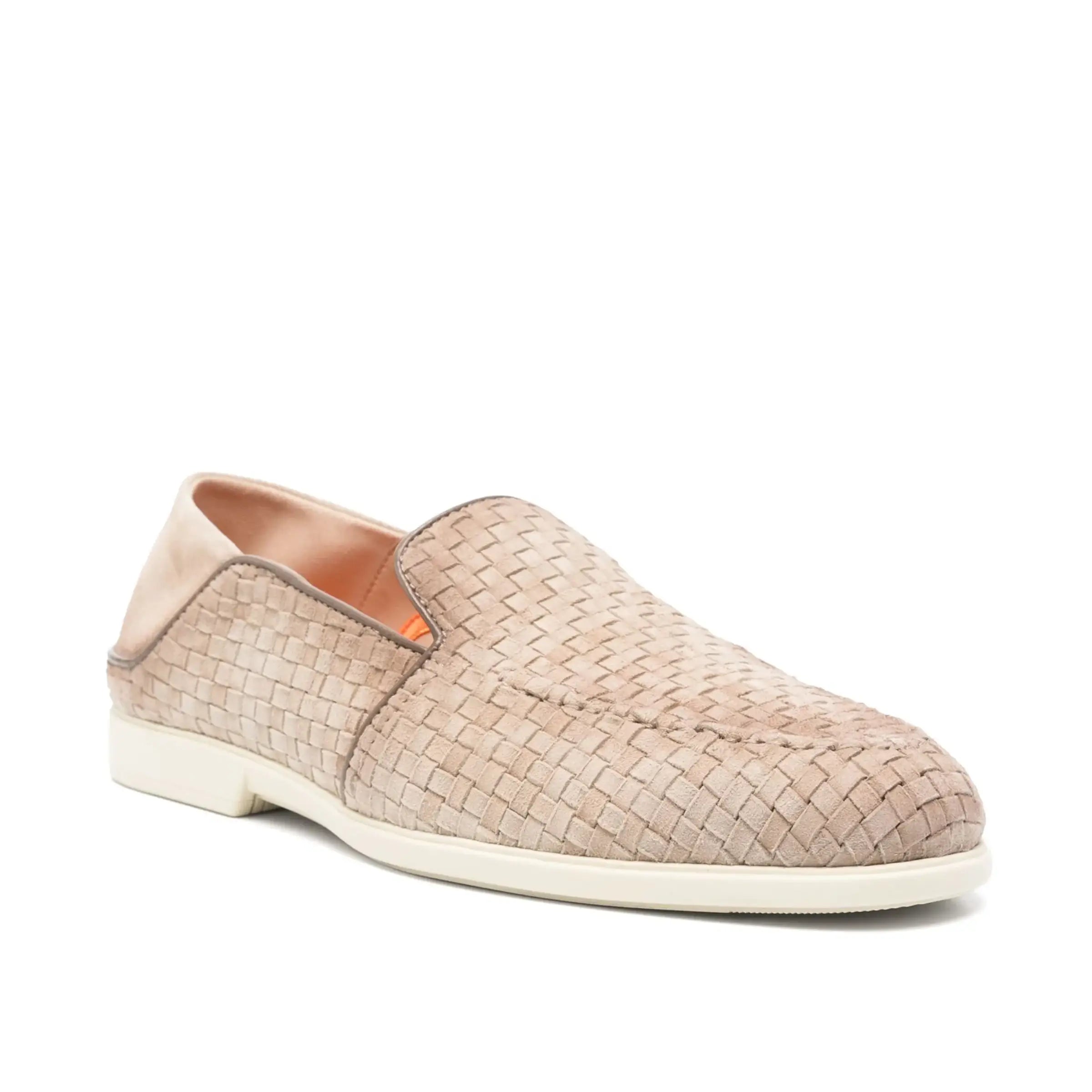 Beige breaded loader round toe