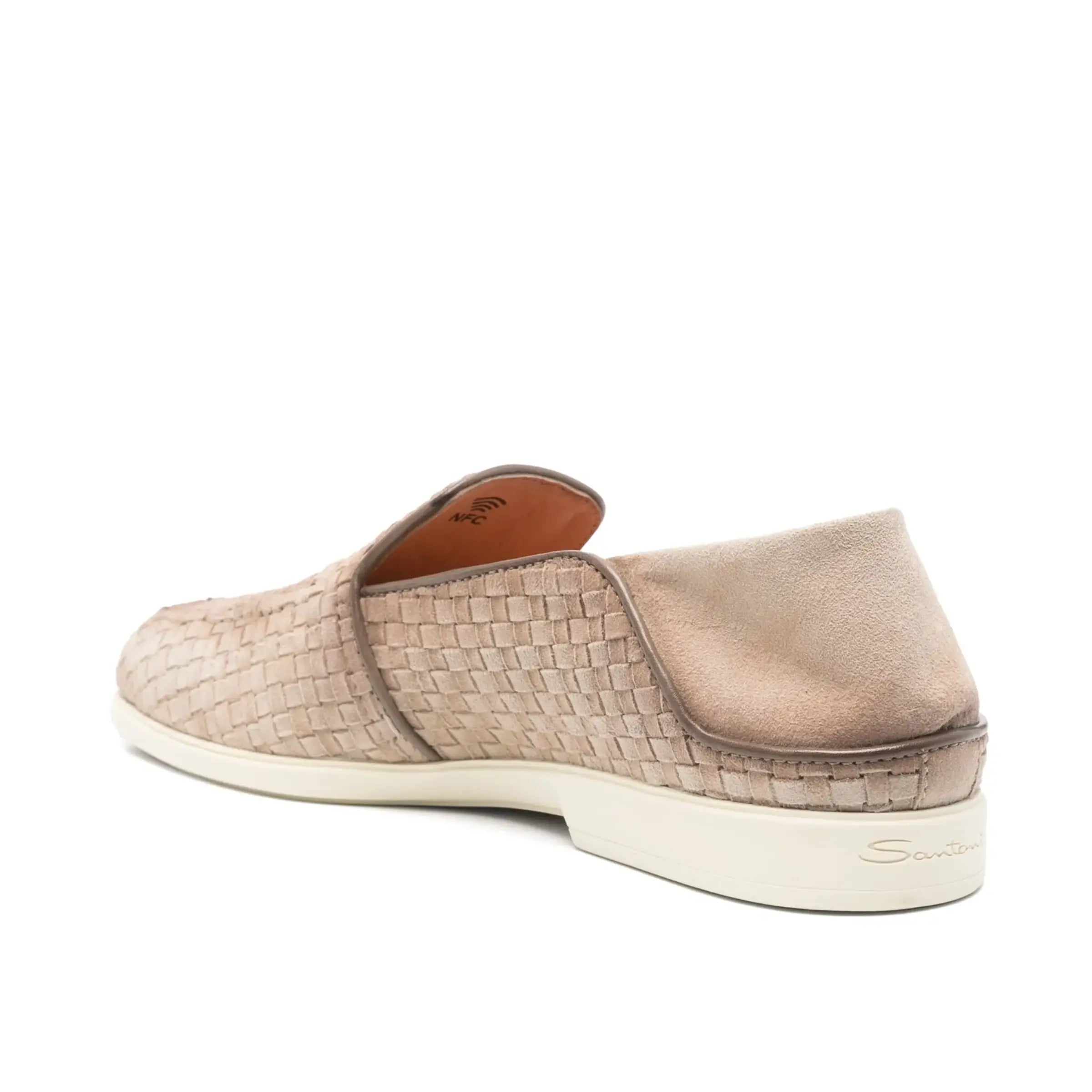 Beige breaded loader round toe