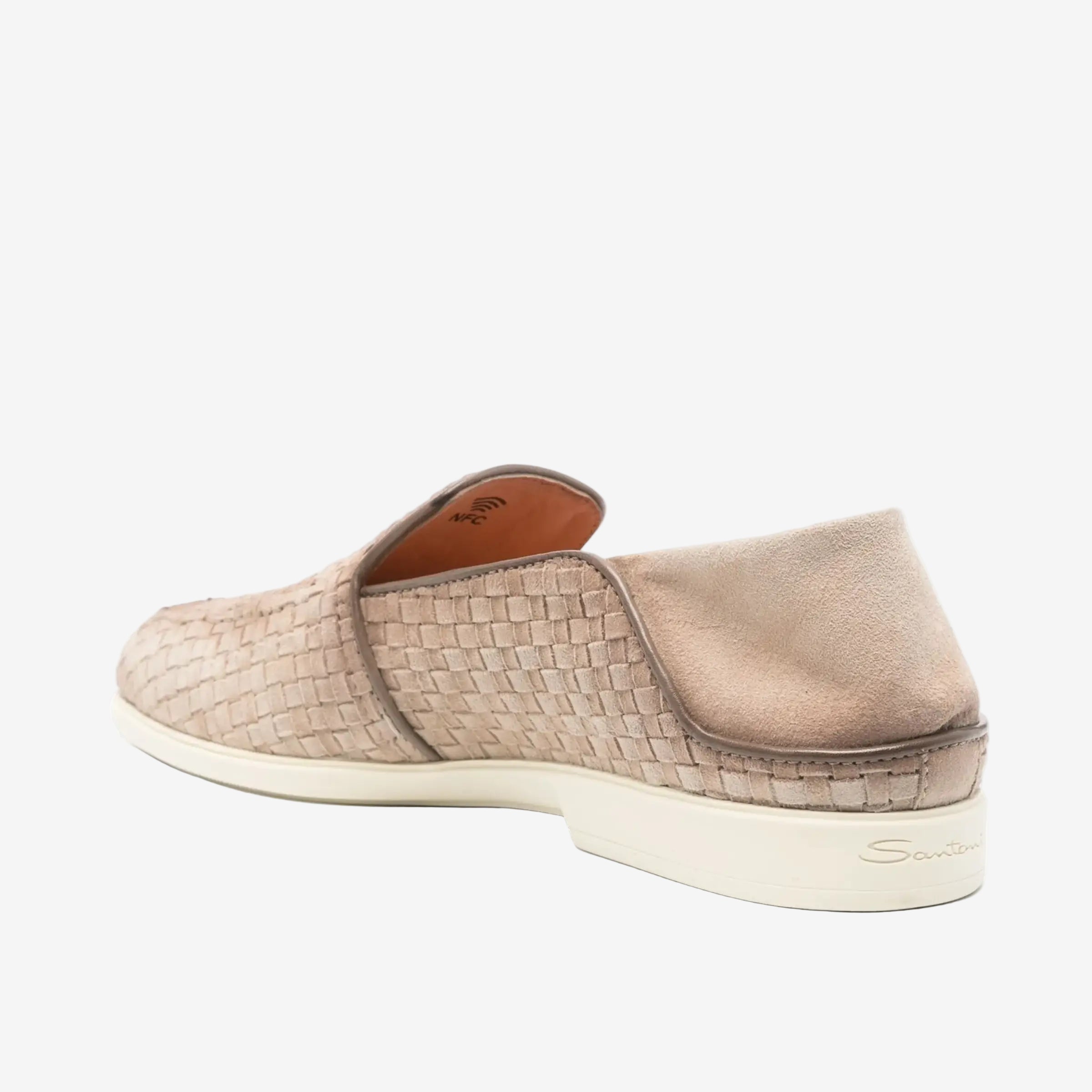 Beige breaded loader round toe