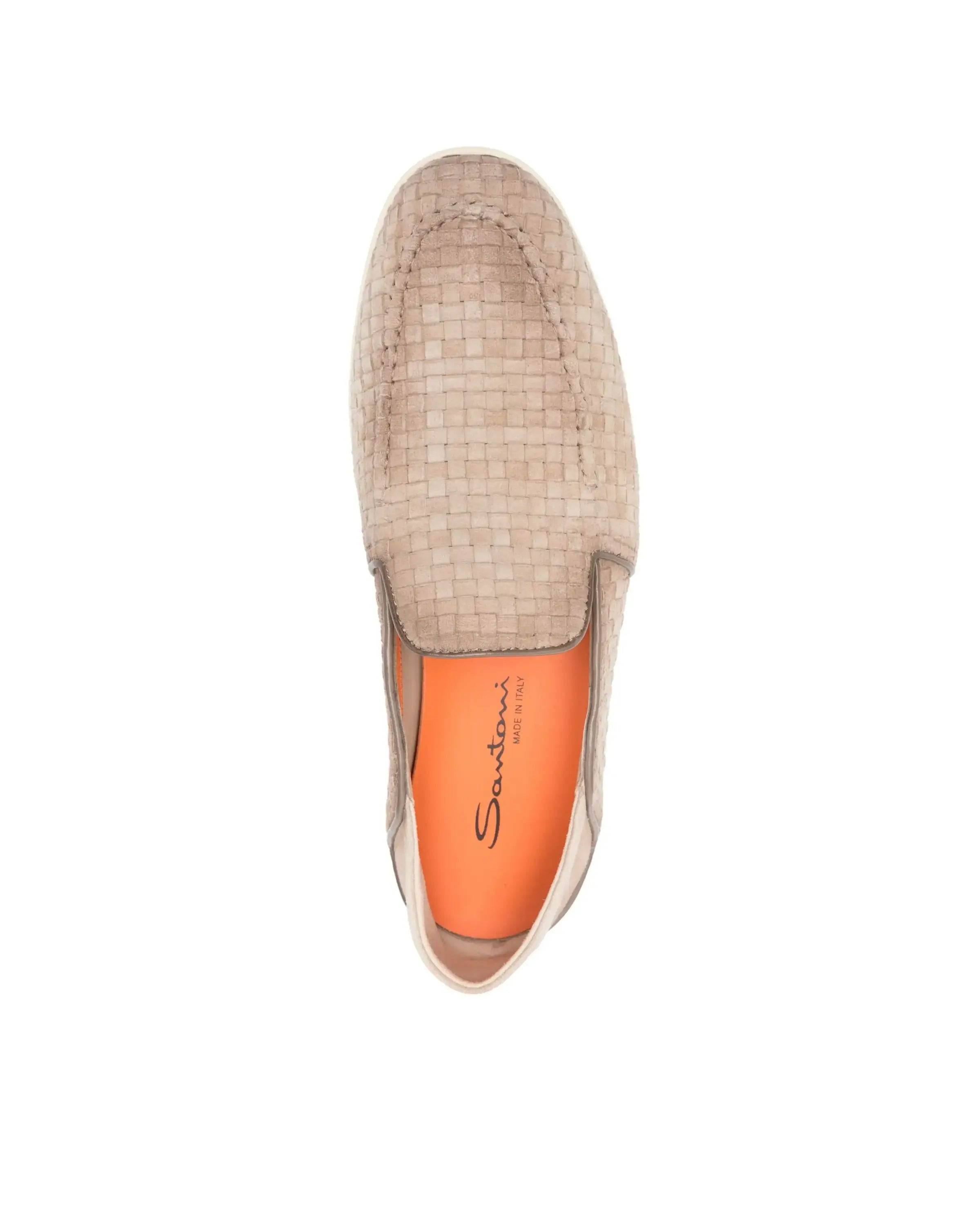 Beige breaded loader round toe