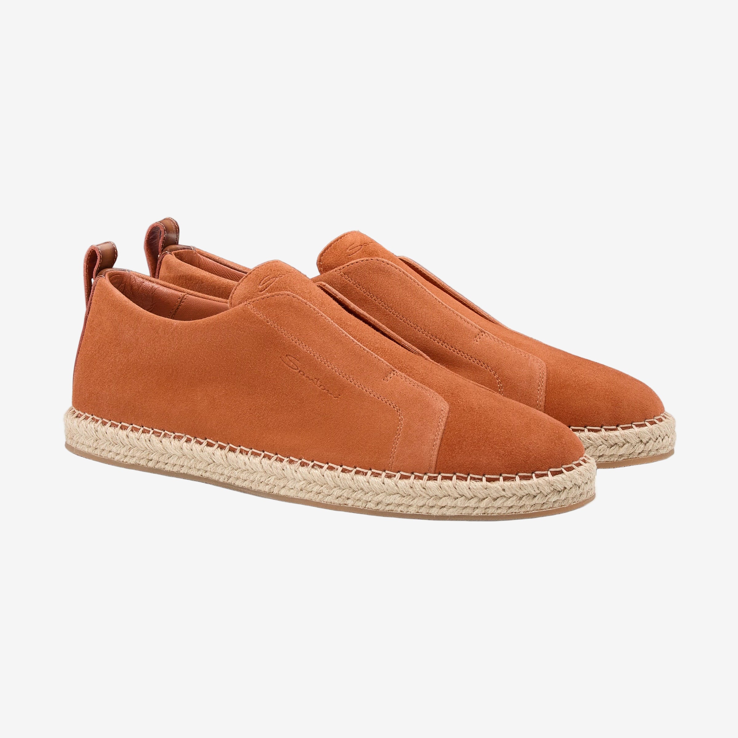 orange Wildleder Espadrilles