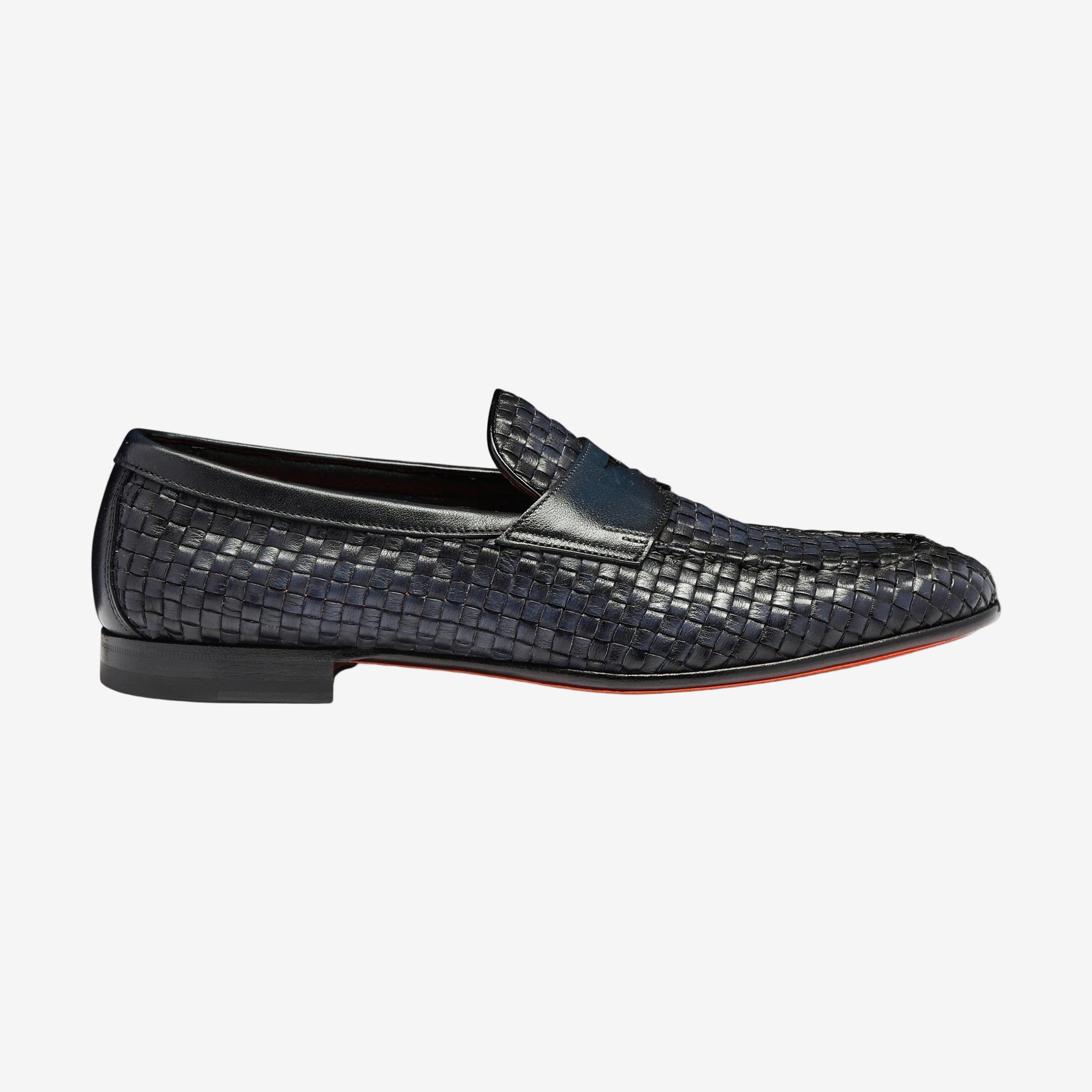 Blau Verwobenes-Design Loafers