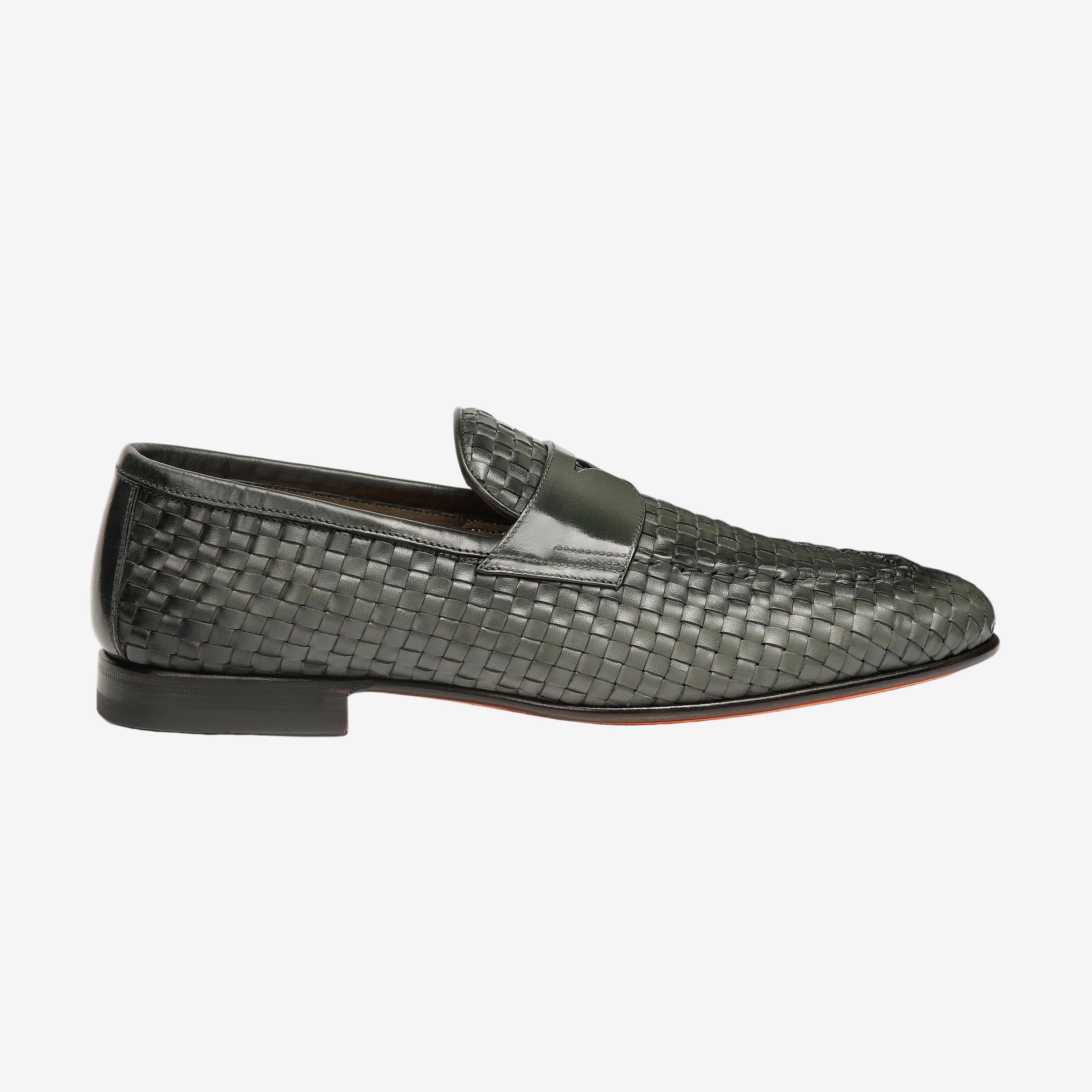 Mocasines Verde Diseño Entretejido