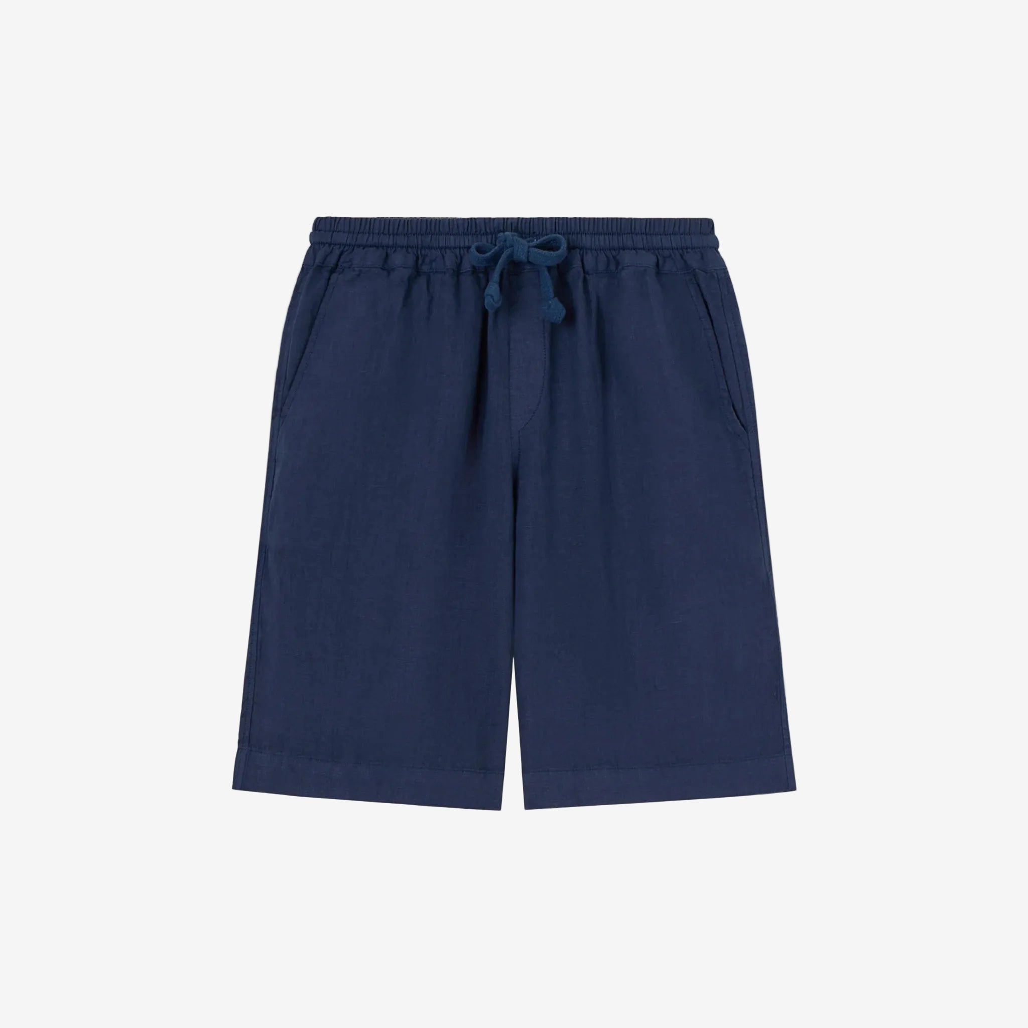 Dark Blue Vico Linen Shorts