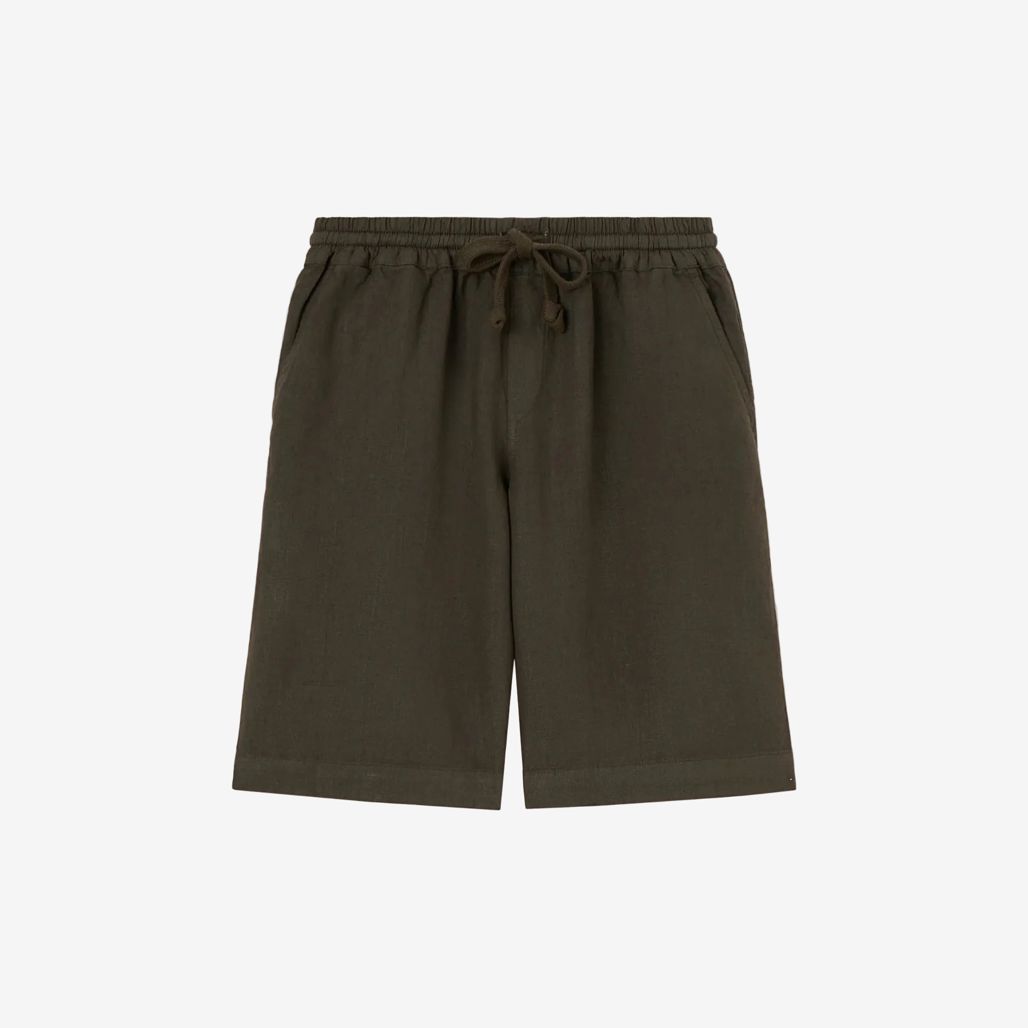 Brown Vico Linen Shorts