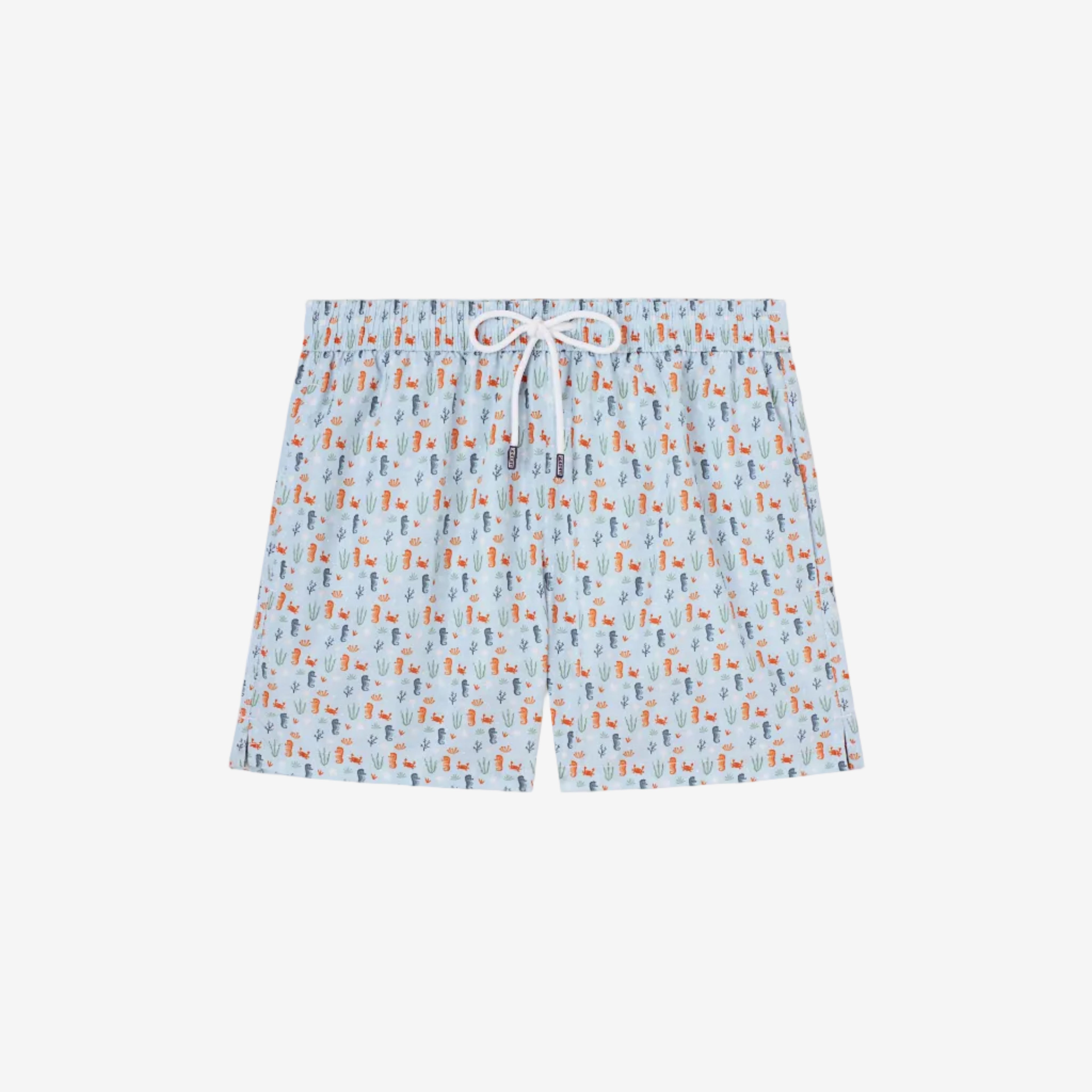 Madeira Sustainable Swim Trunk Turquoise Seahorse Pattern