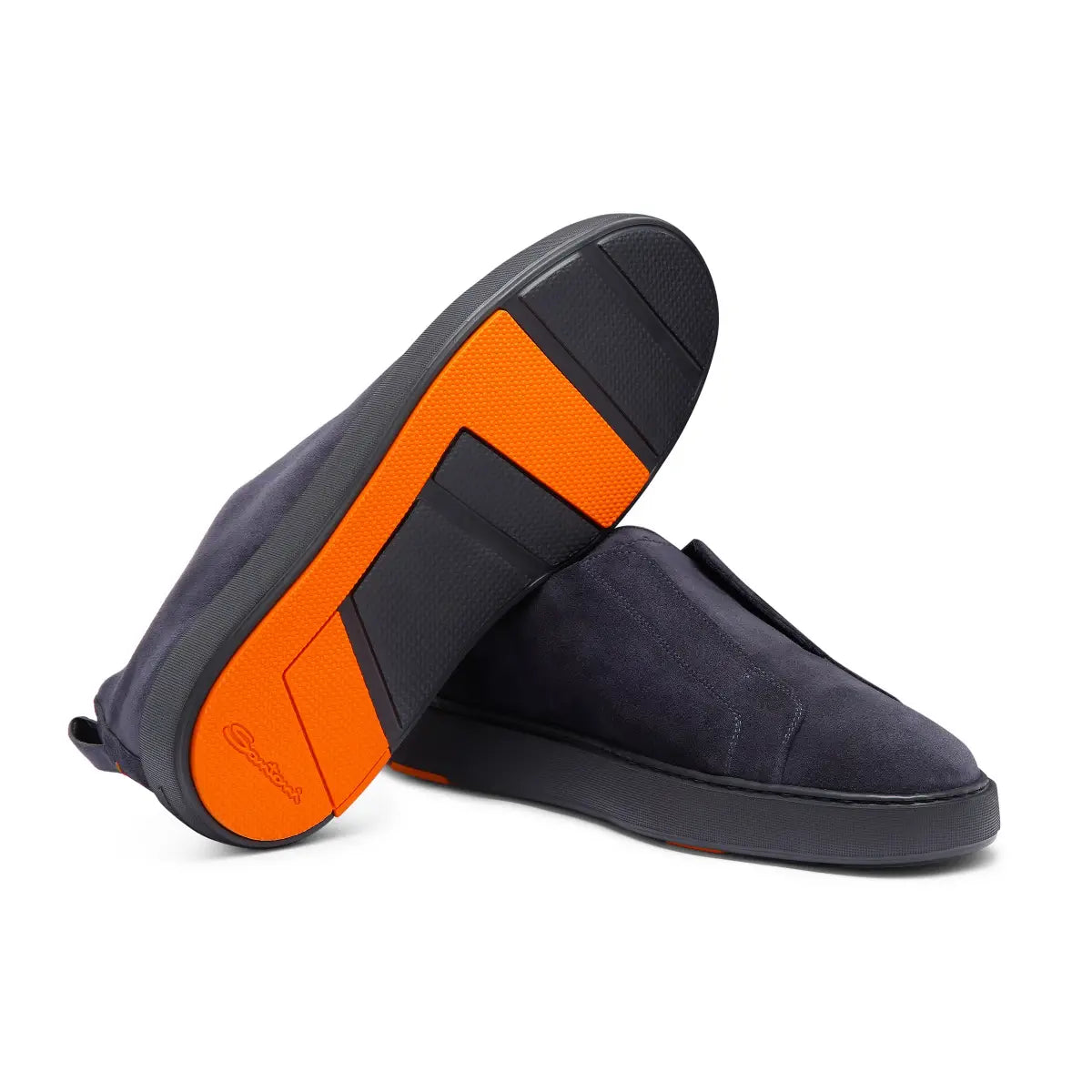 Blaue suede Slip-On-Sneakers