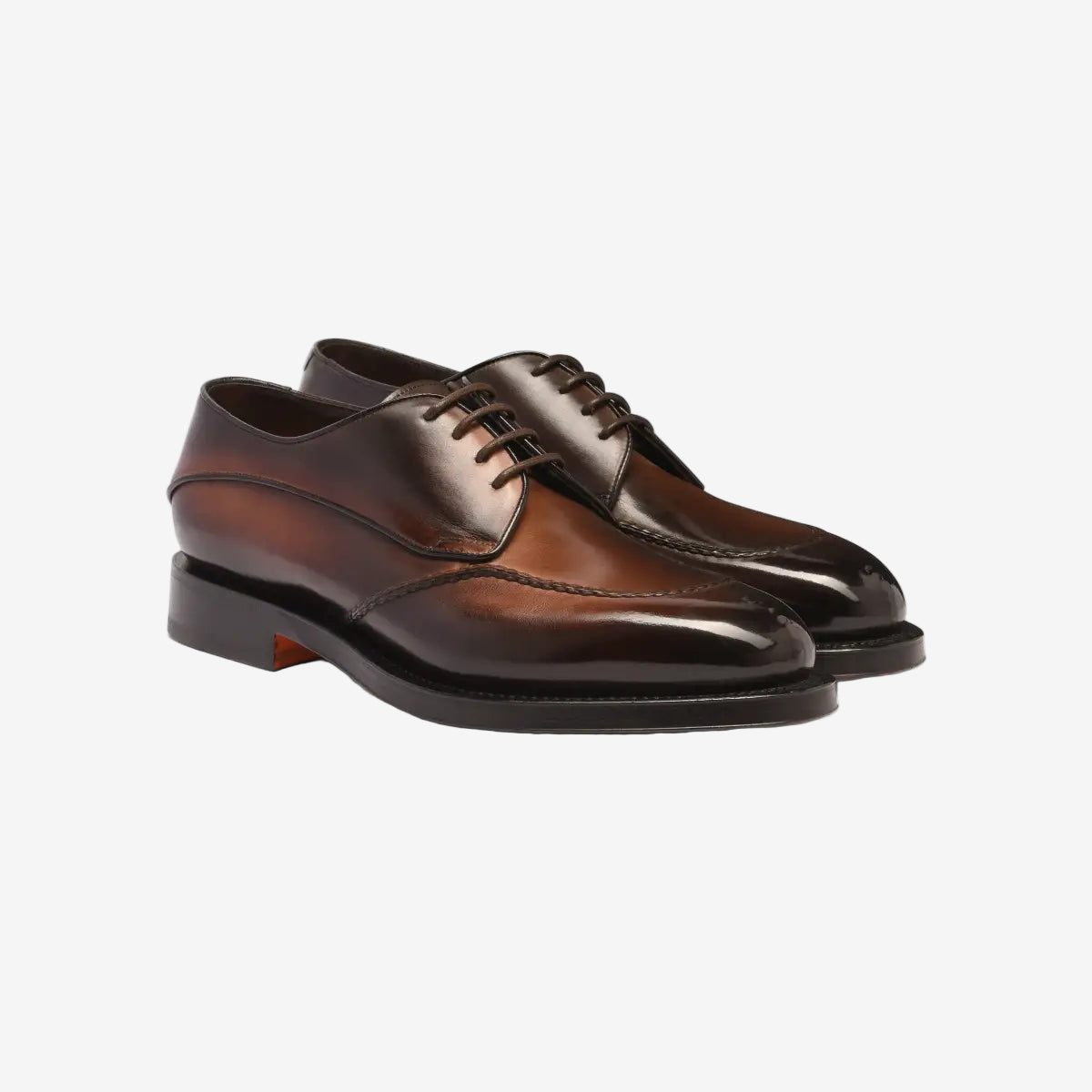 Dunkelbrauner Derby-Schuhe Leder