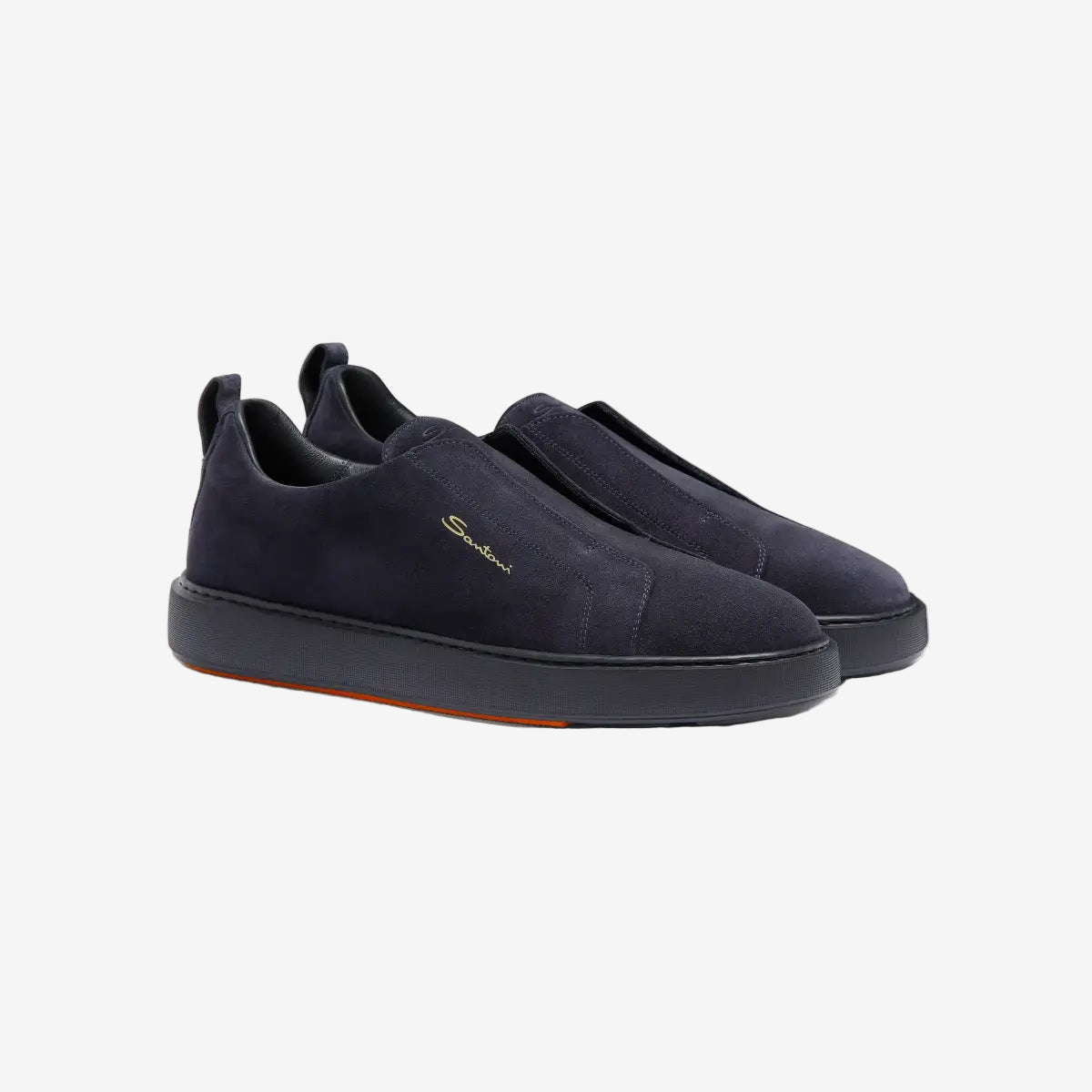 Blaue suede Slip-On-Sneakers