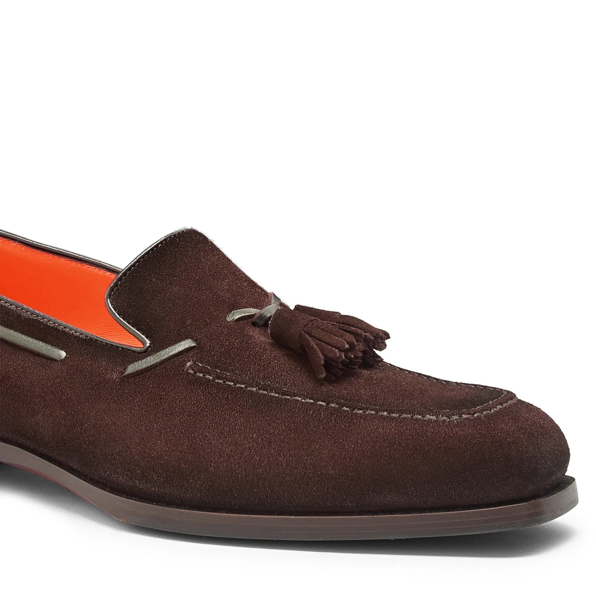 Brauner Loafer Wildleder mit Quaste