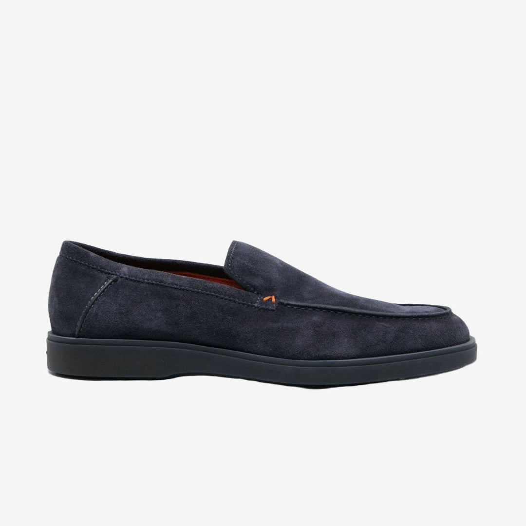 blaue suede Loafer dunkel Gummisohle