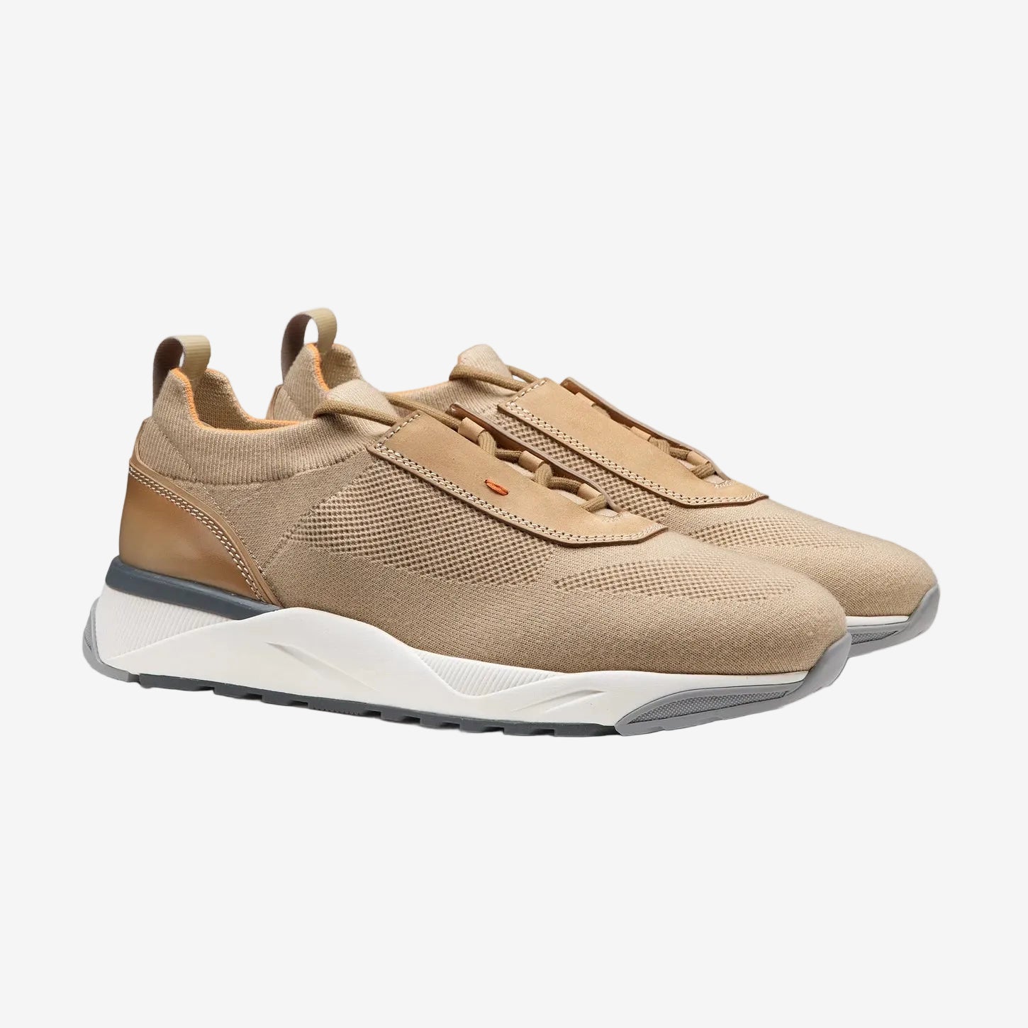Beige Stretch Knited Sneaker