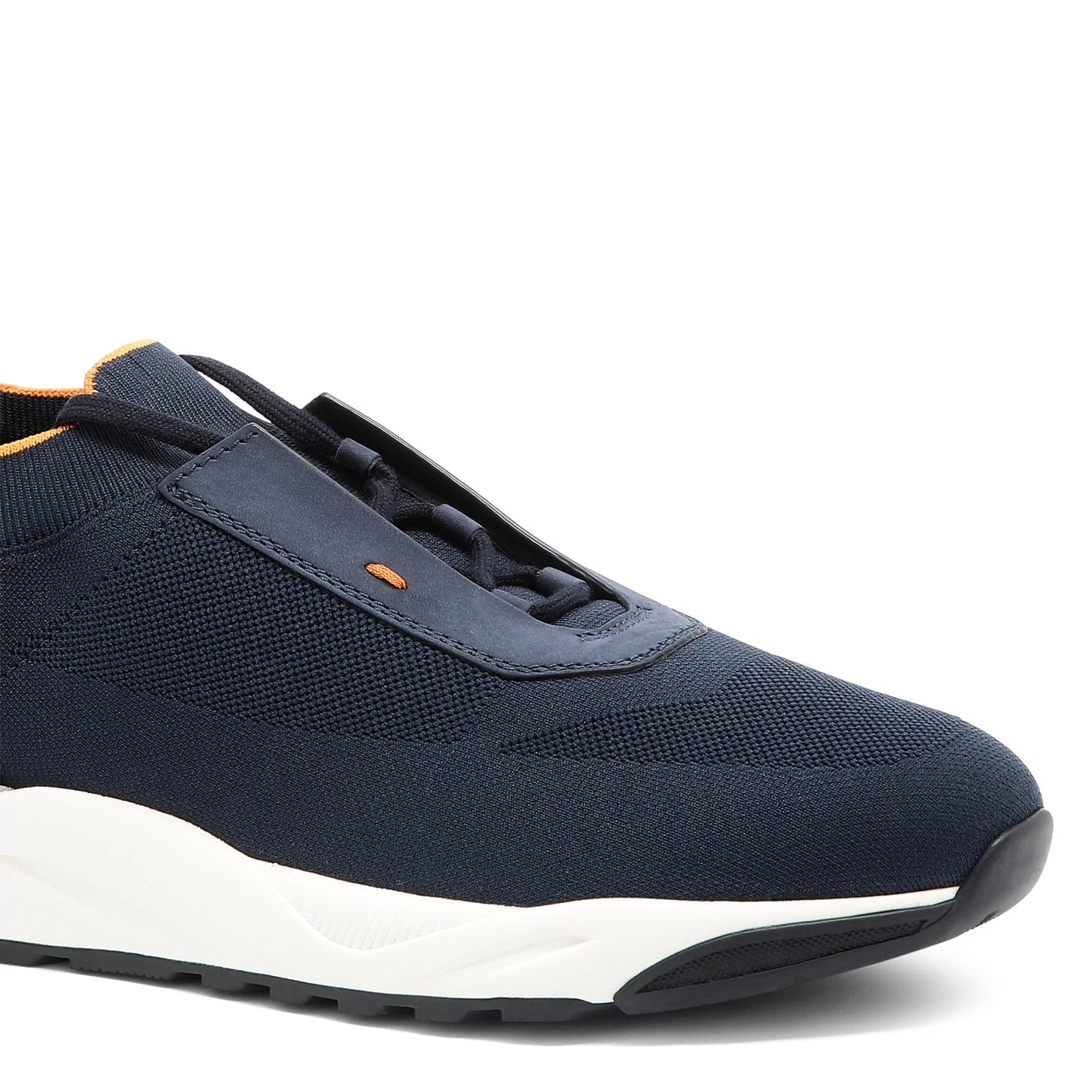 Blauw slip-on sneakers rubberen zool