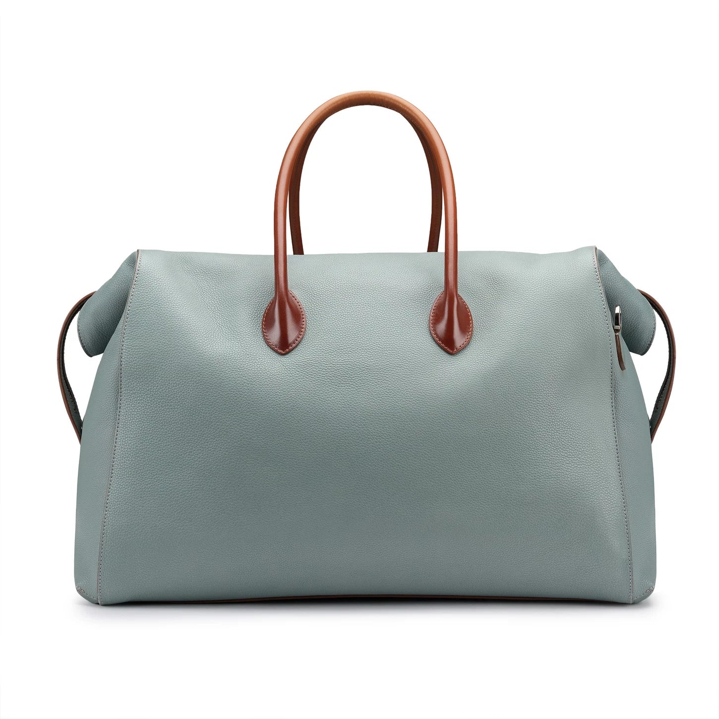 Sac de voyage cuir grainé bleu clair