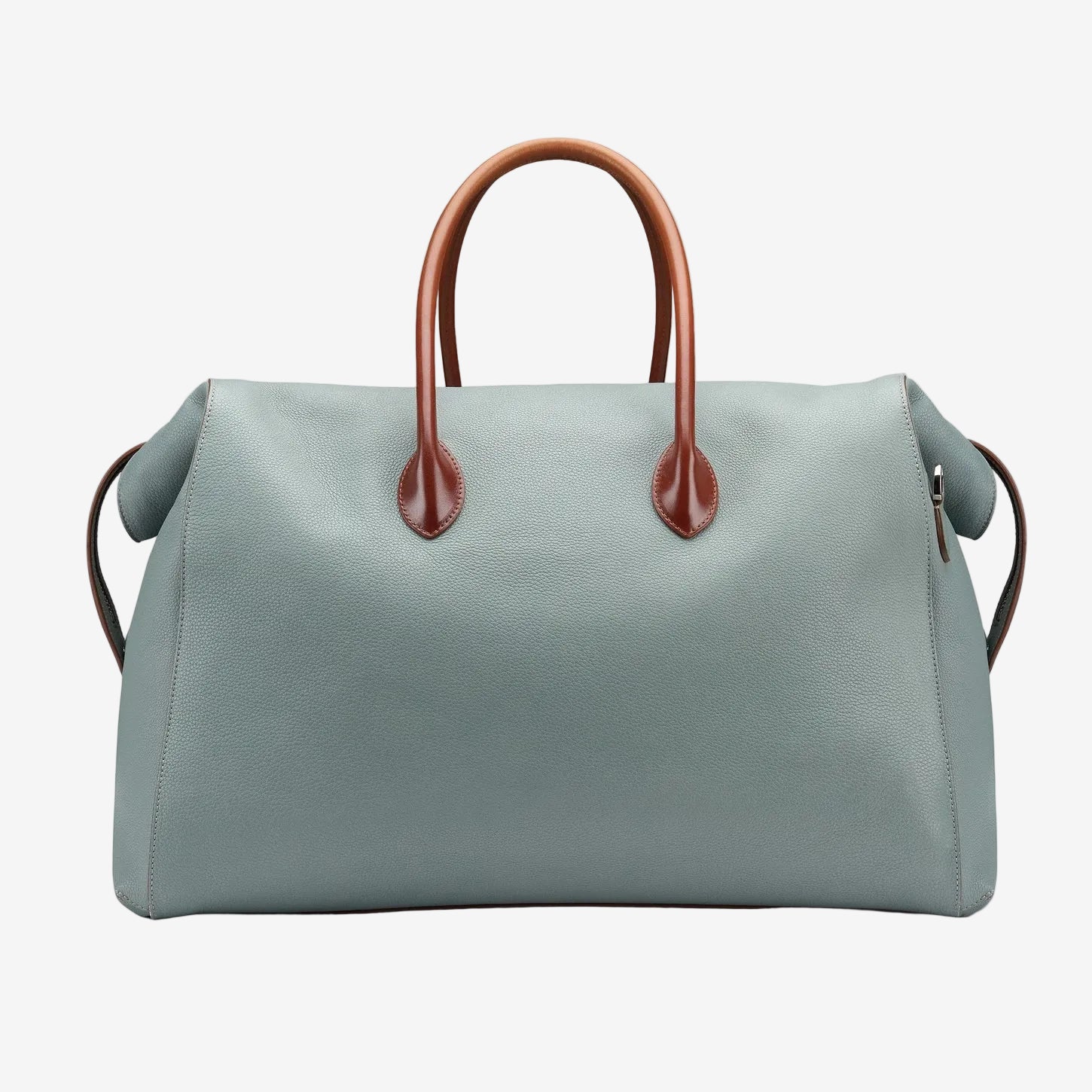 Bolso de viaje piel abatanada azul claro