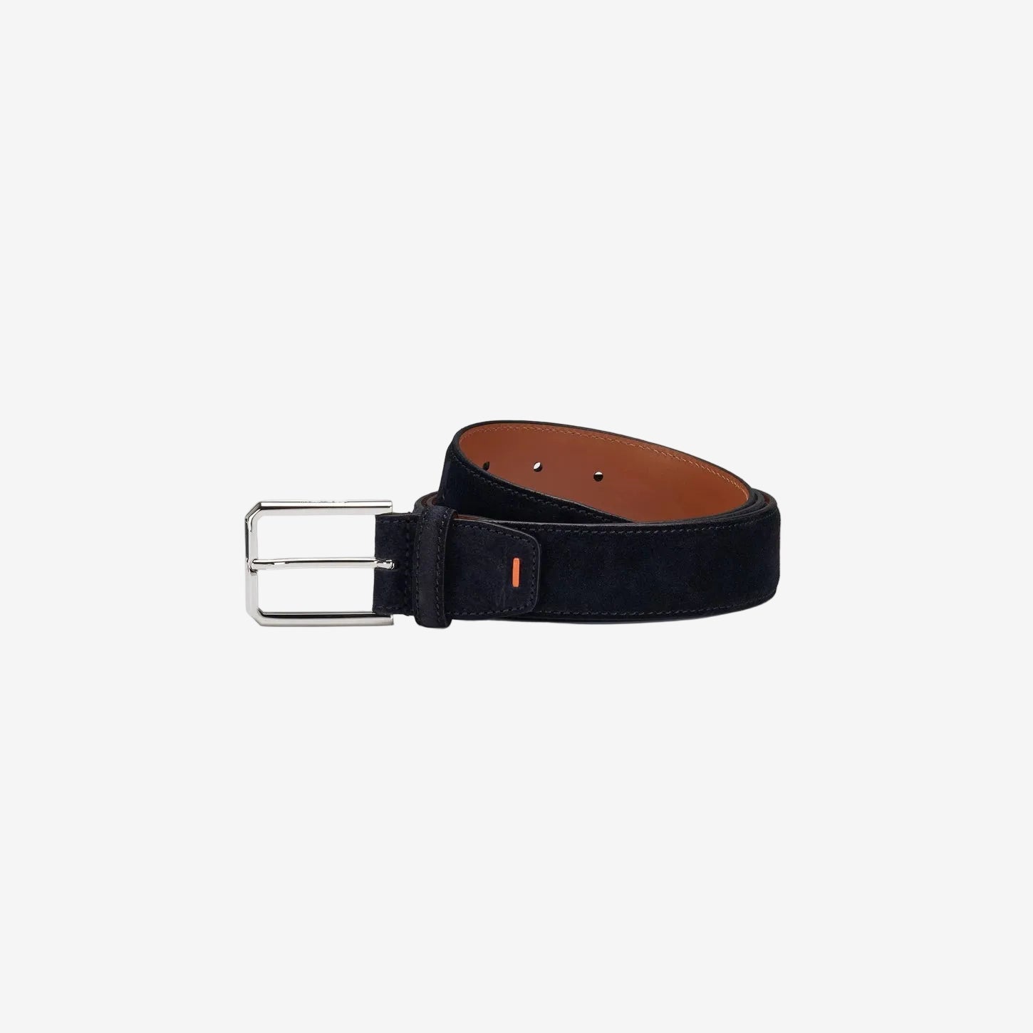 Dark brown suede adjustable belt